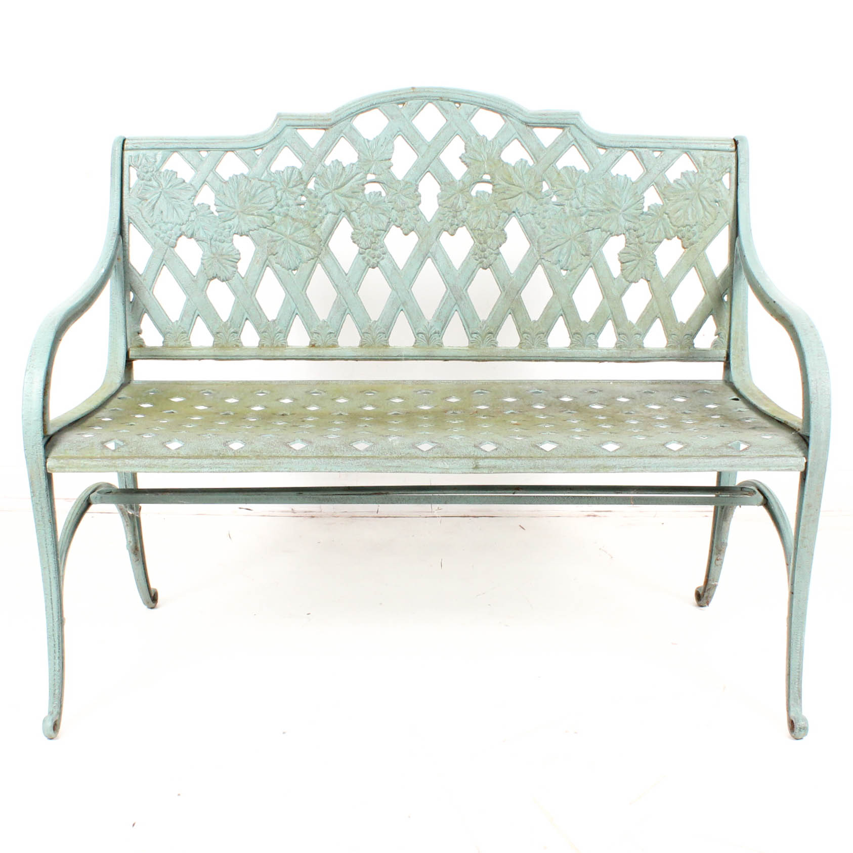 Painted Iron Garden Bench