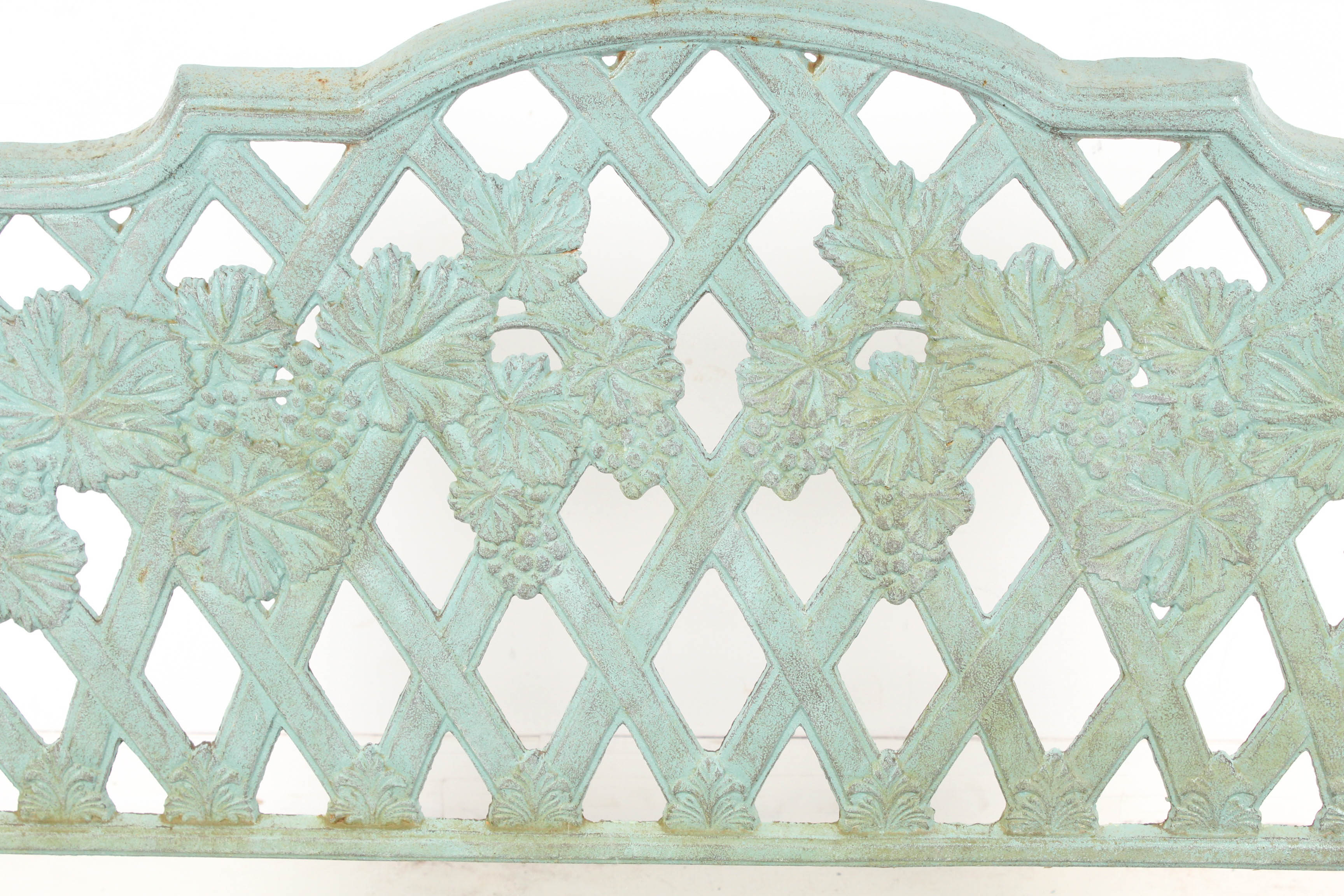 Painted Iron Garden Bench