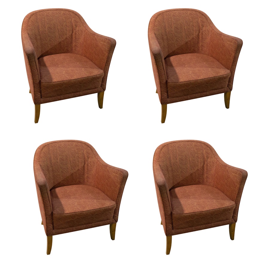 Four Upholstered Club Chairs from Great American Ball Park COA