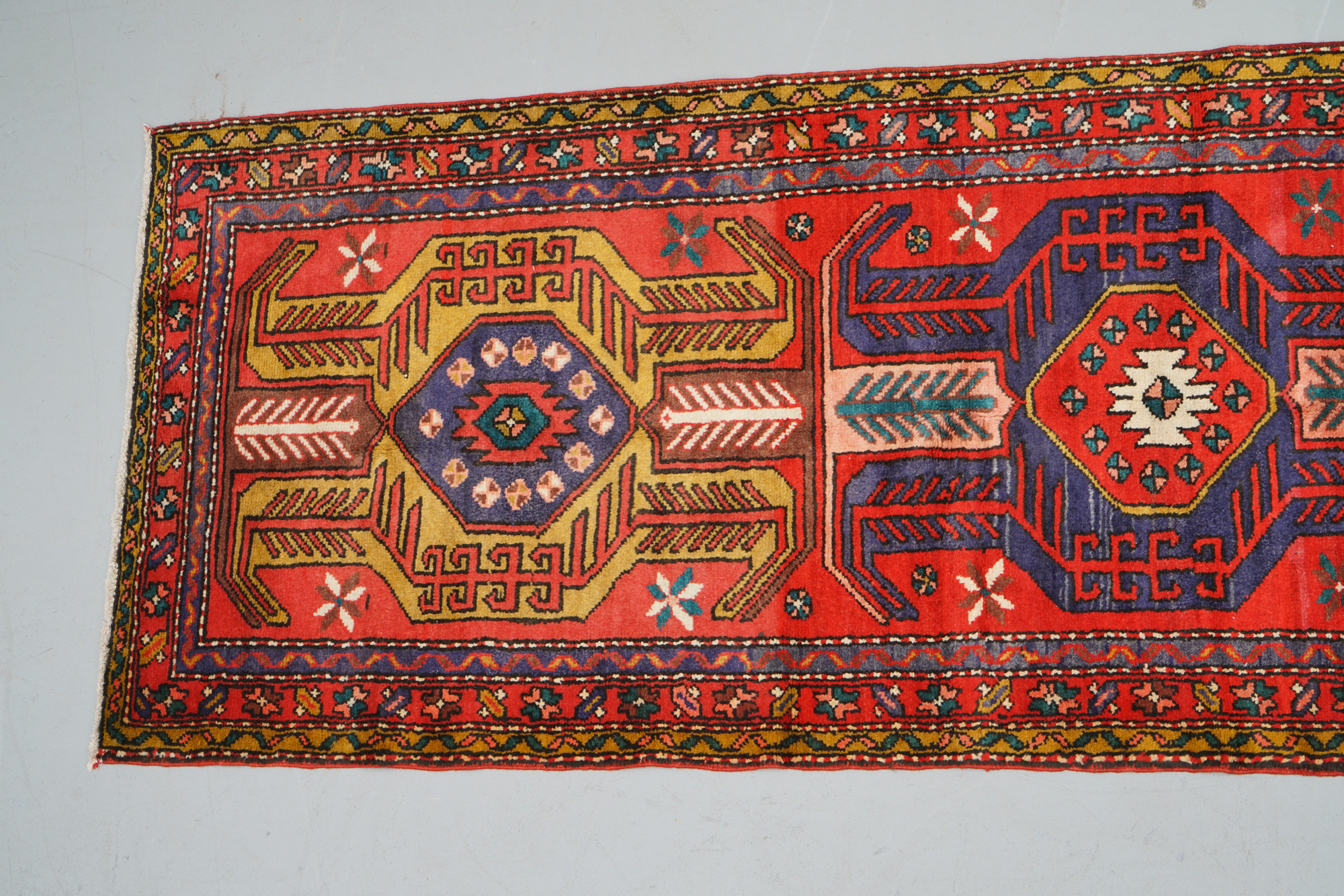 Hand-Knotted Caucasian Talish Lenkoran Wool Carpet Runner