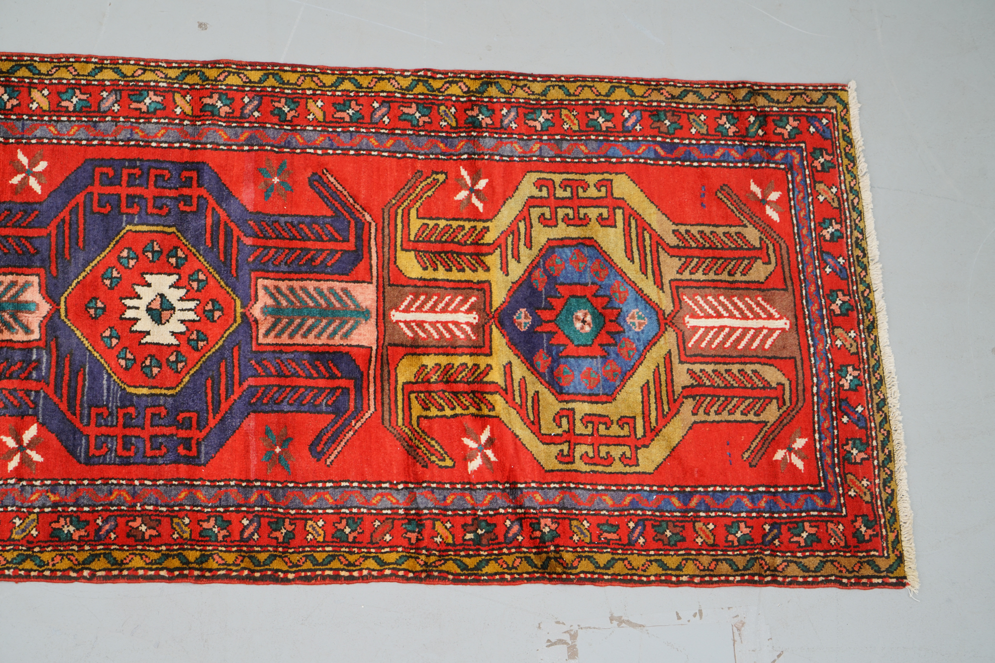Hand-Knotted Caucasian Talish Lenkoran Wool Carpet Runner