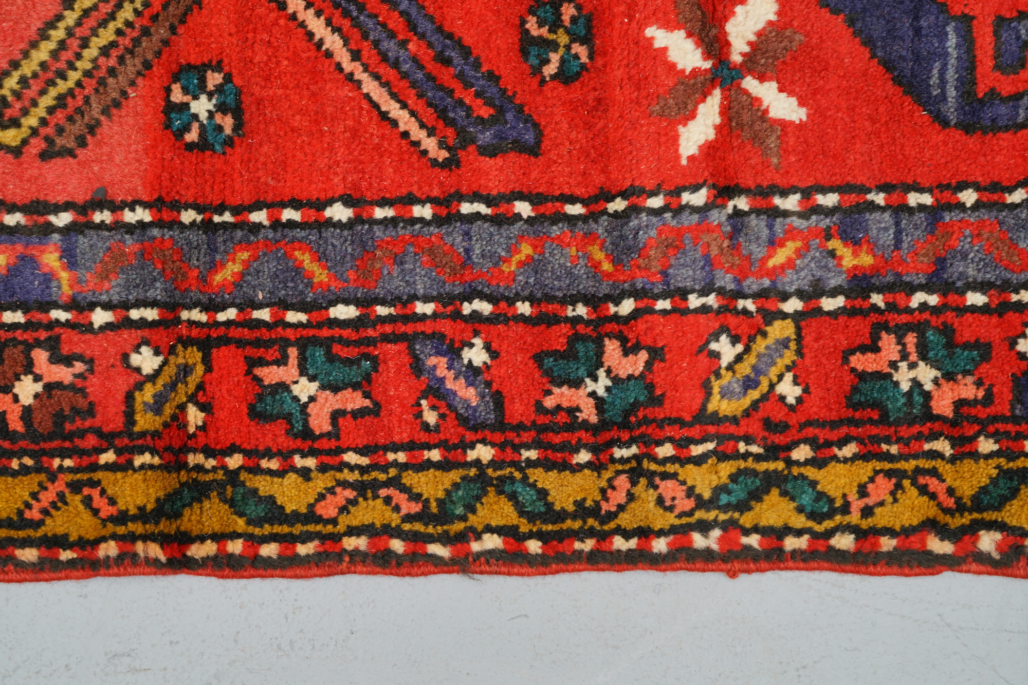 Hand-Knotted Caucasian Talish Lenkoran Wool Carpet Runner