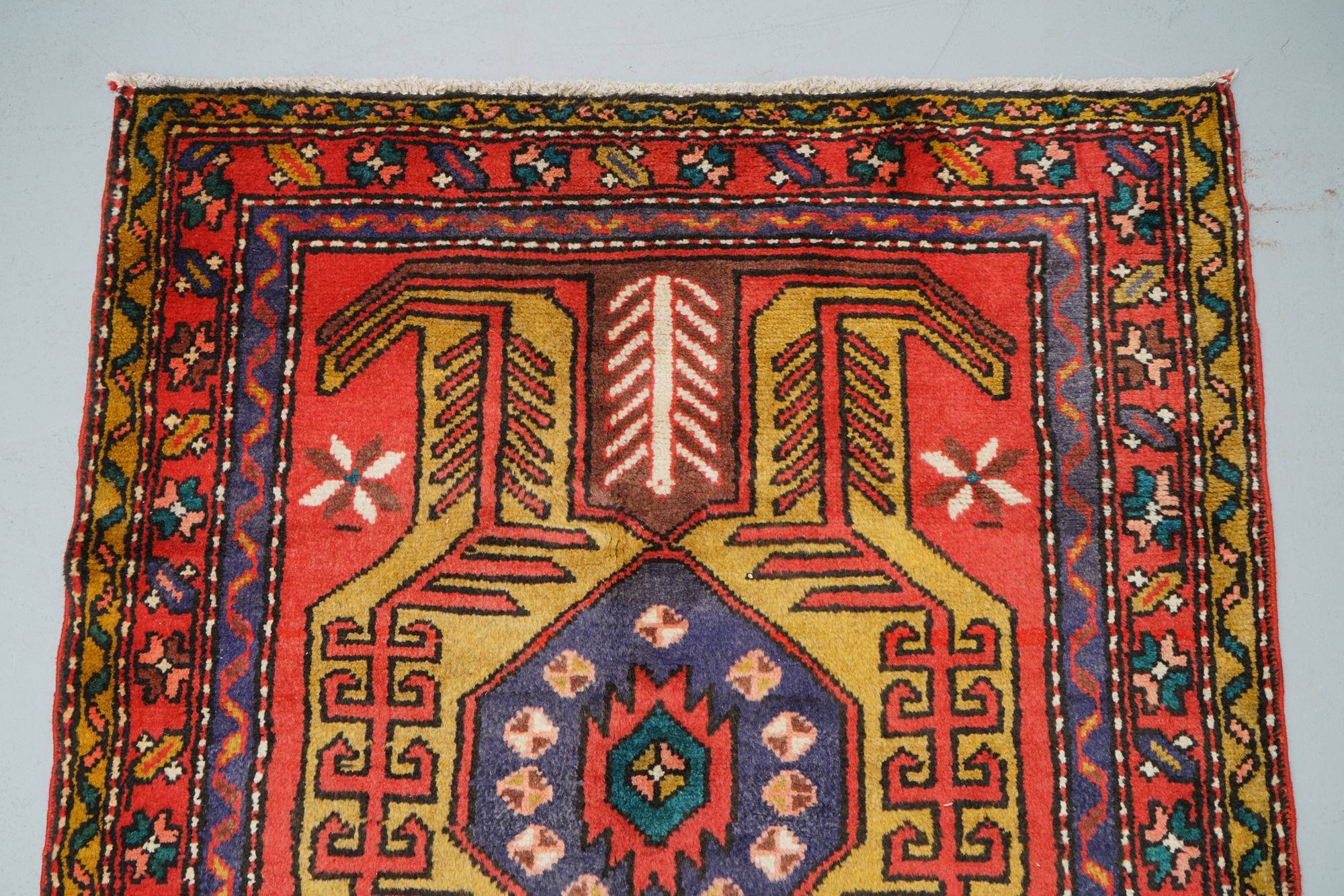 Hand-Knotted Caucasian Talish Lenkoran Wool Carpet Runner