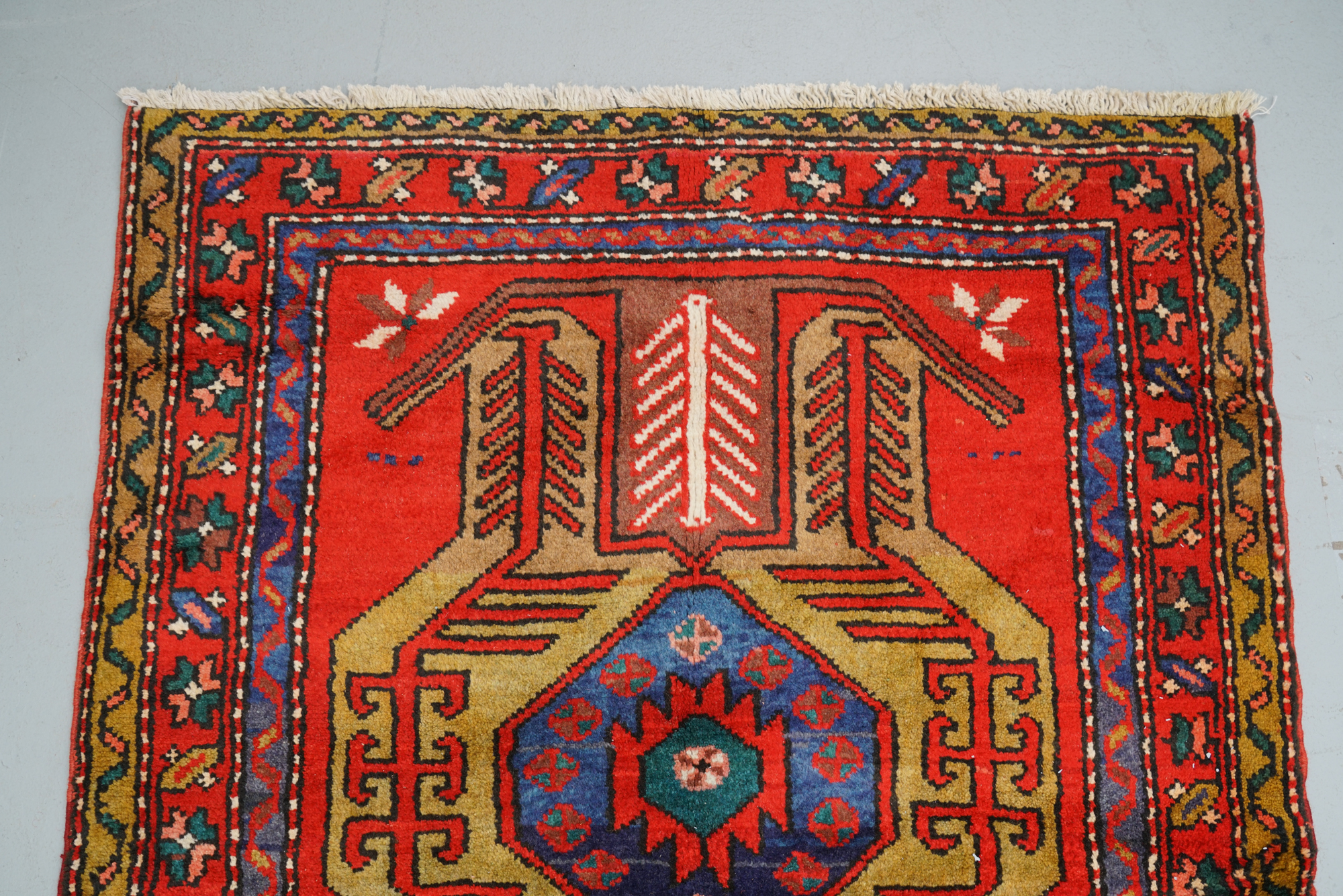 Hand-Knotted Caucasian Talish Lenkoran Wool Carpet Runner