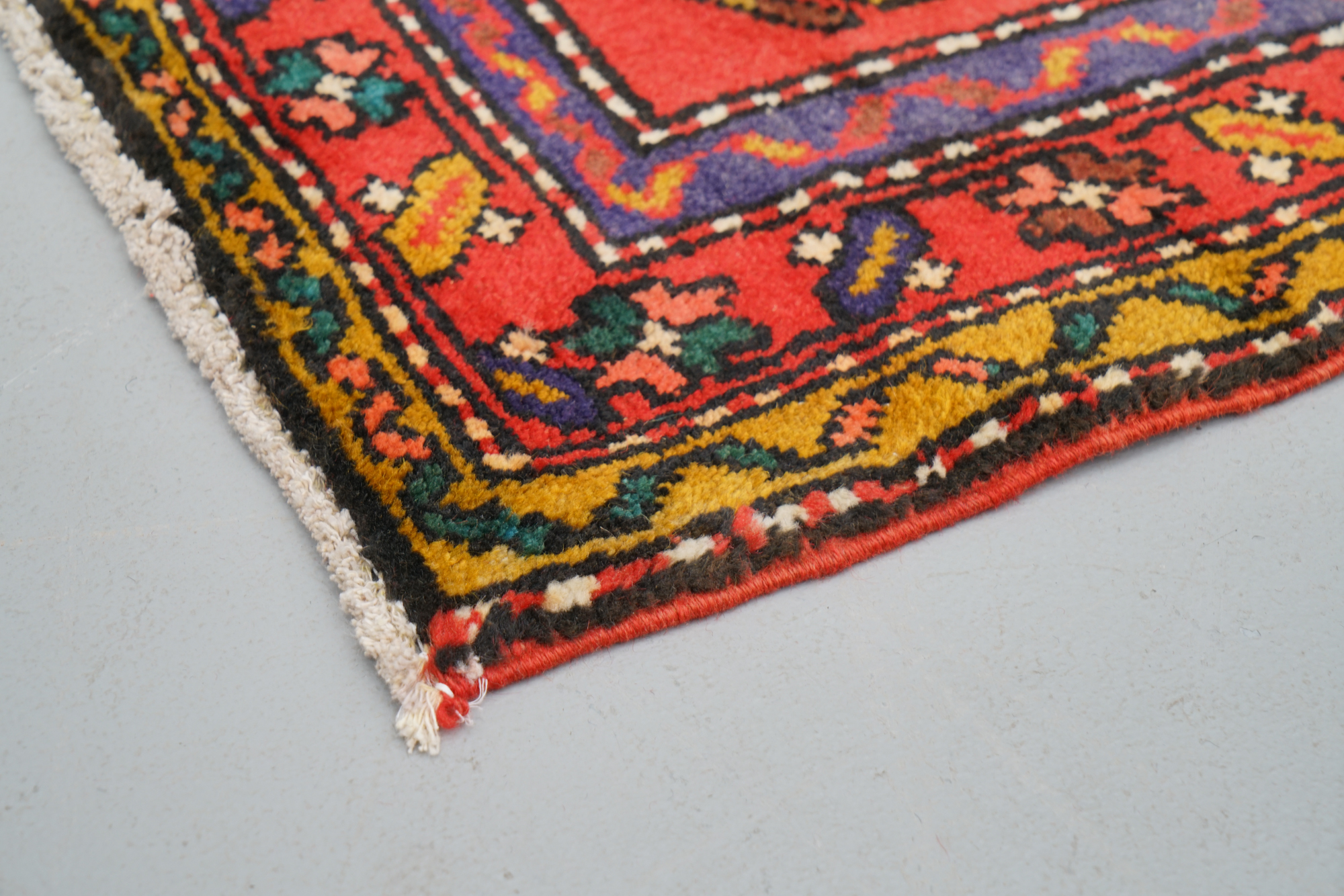 Hand-Knotted Caucasian Talish Lenkoran Wool Carpet Runner