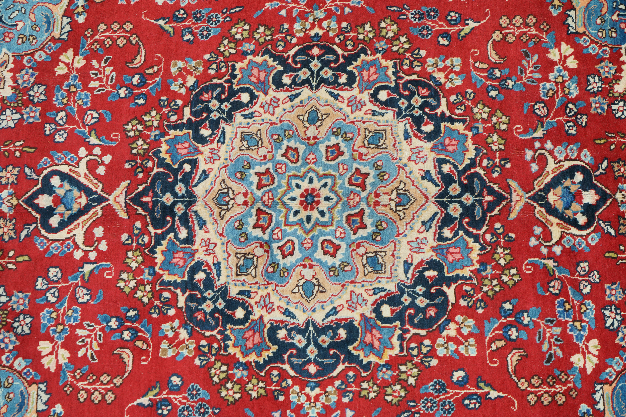 Hand-Knotted Persian Tabriz Wool Area Rug