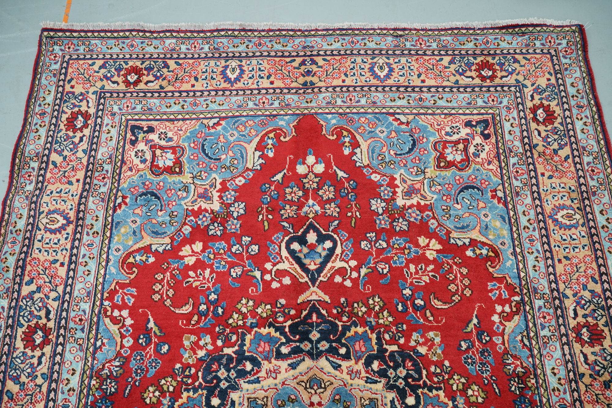 Hand-Knotted Persian Tabriz Wool Area Rug