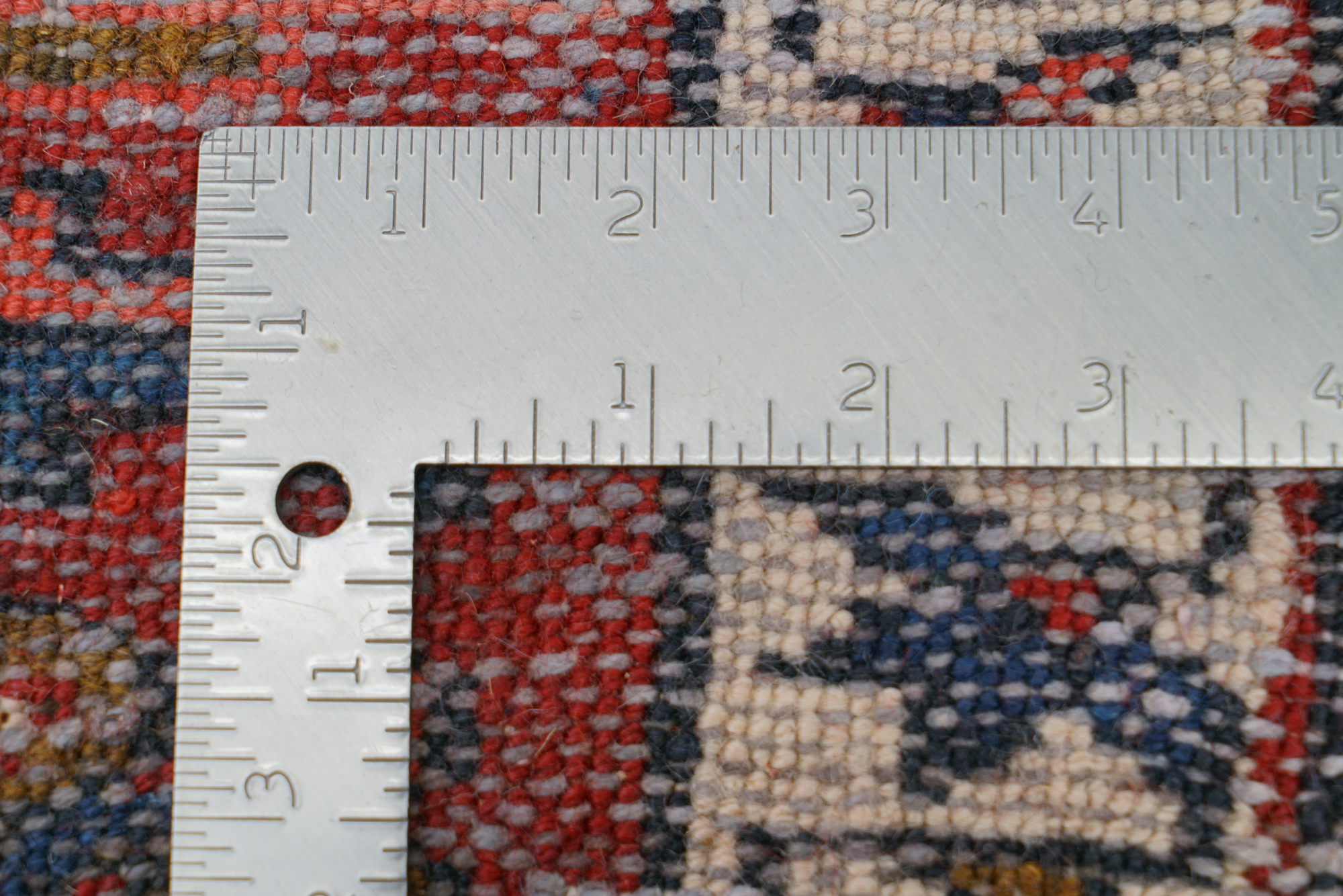 Hand-Knotted Persian Karaja Heriz Wool Accent Rug