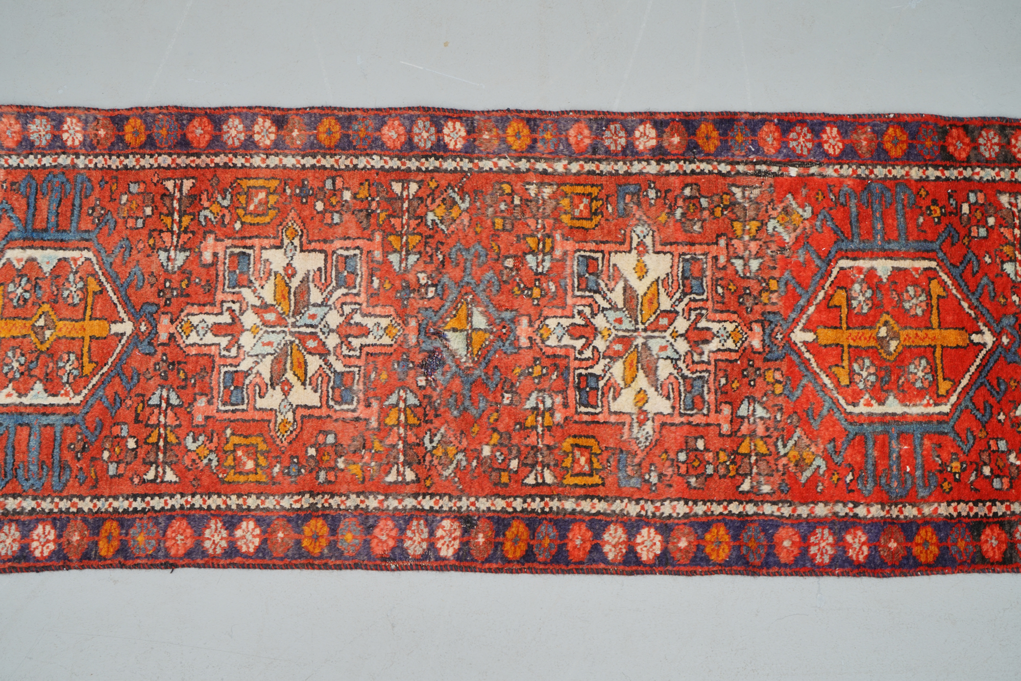 Hand-Knotted Persian Lamberan Wool Carpet Runner