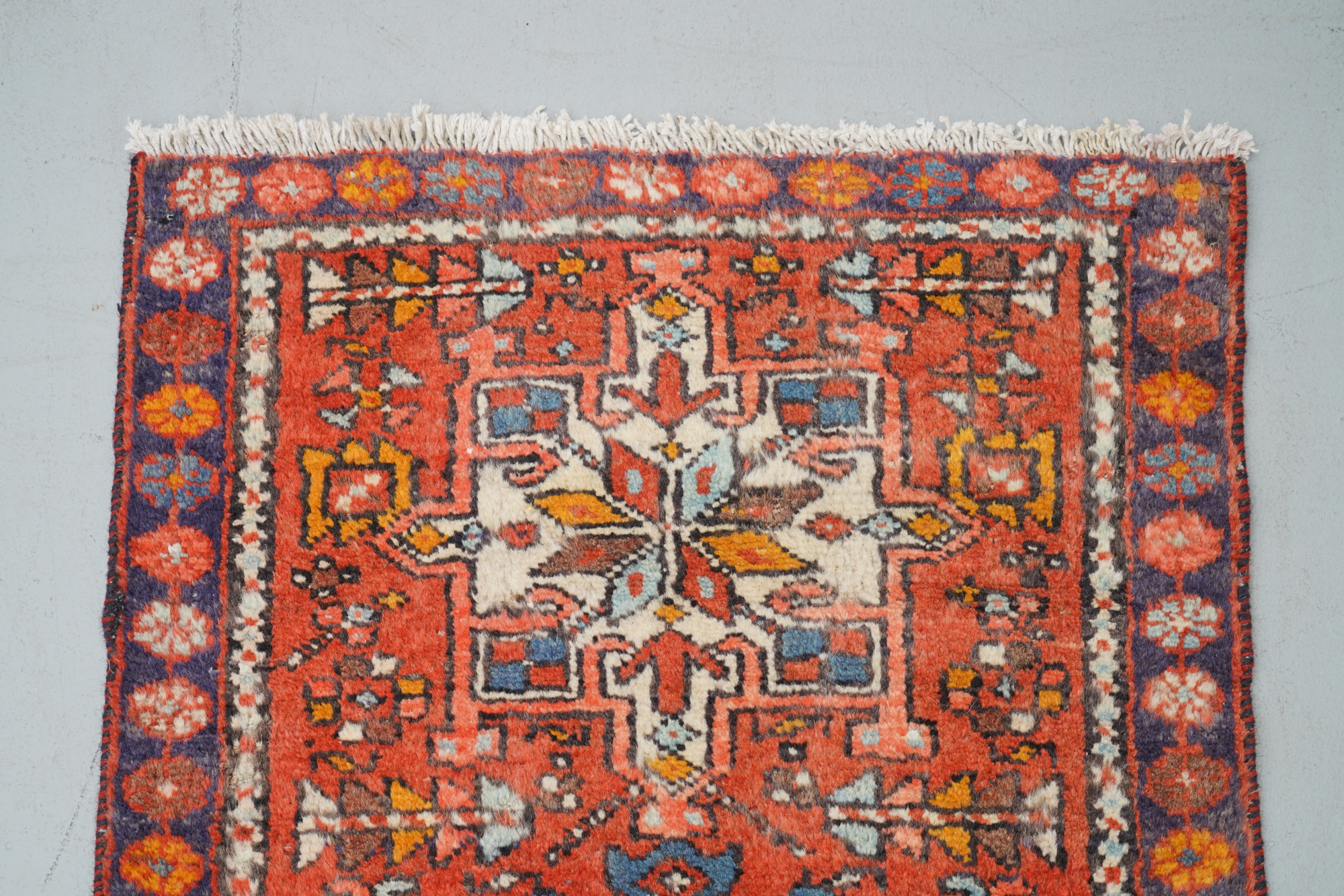 Hand-Knotted Persian Lamberan Wool Carpet Runner