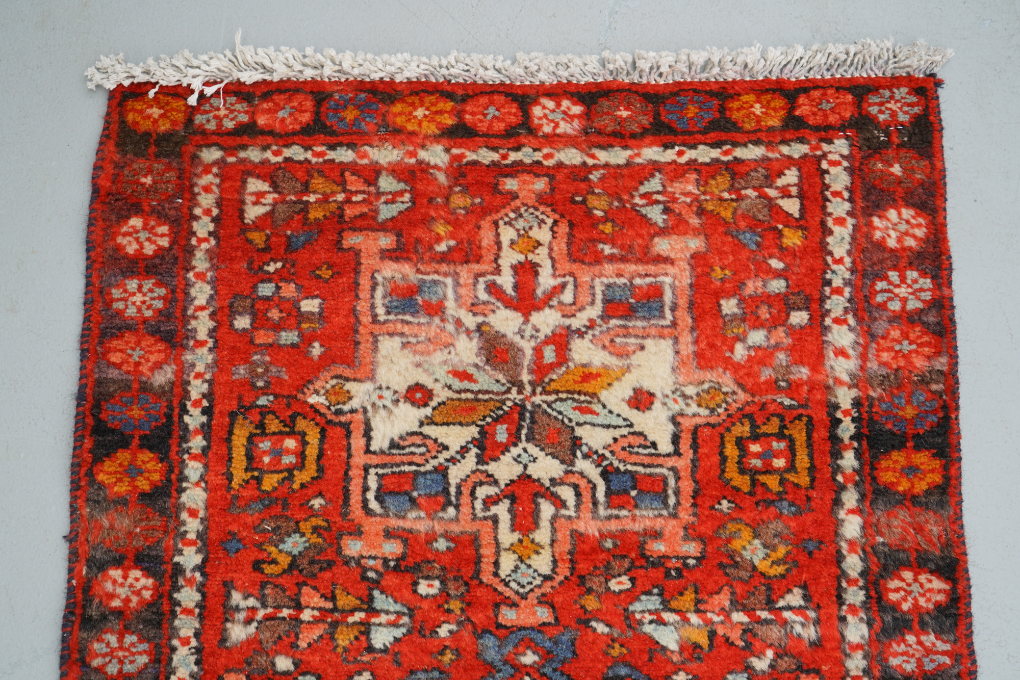 Hand-Knotted Persian Lamberan Wool Carpet Runner