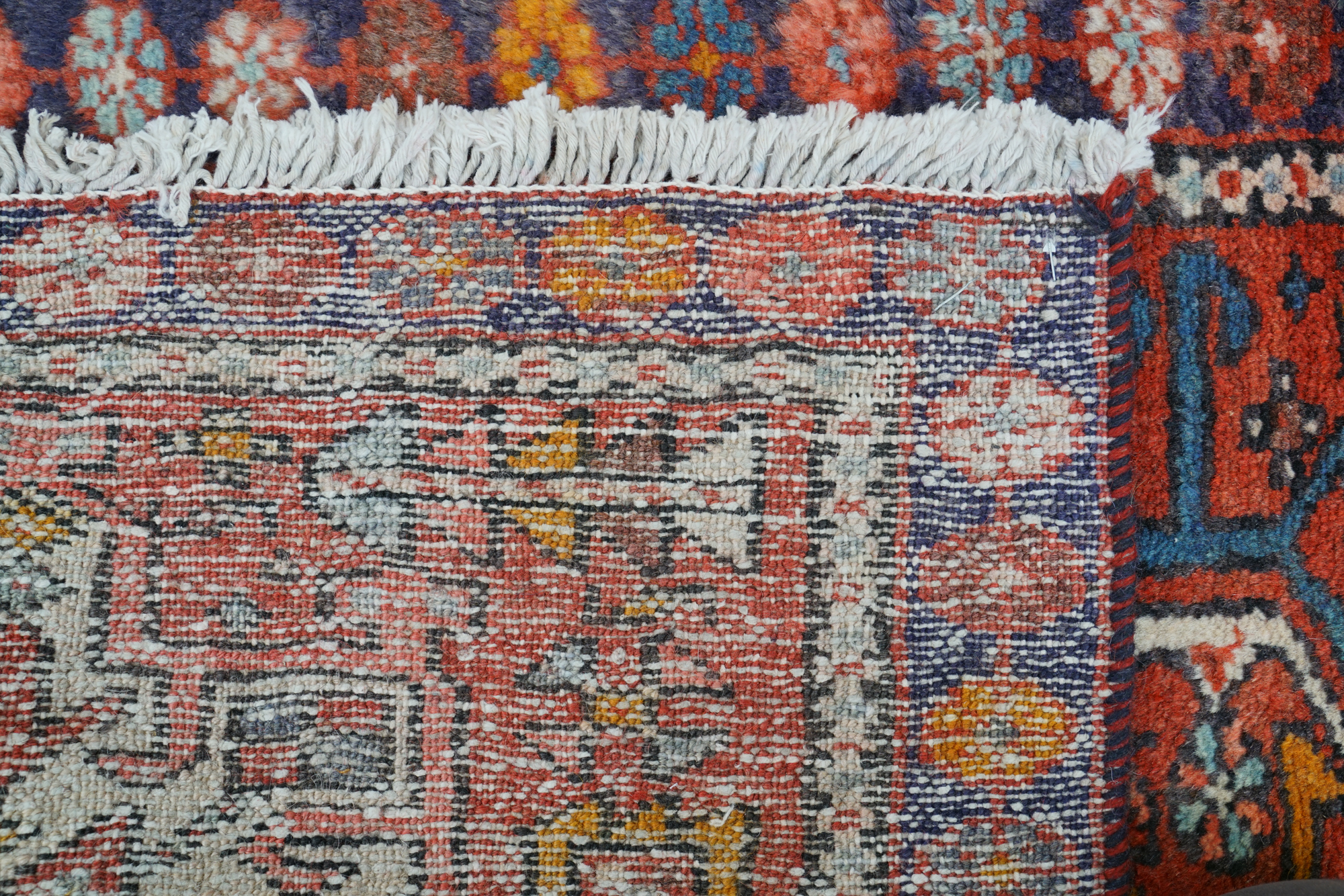 Hand-Knotted Persian Lamberan Wool Carpet Runner