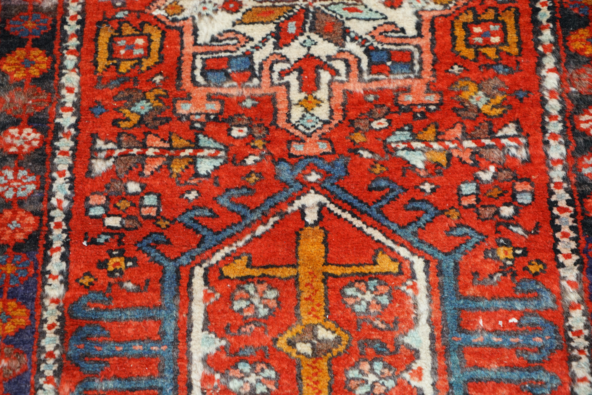 Hand-Knotted Persian Lamberan Wool Carpet Runner