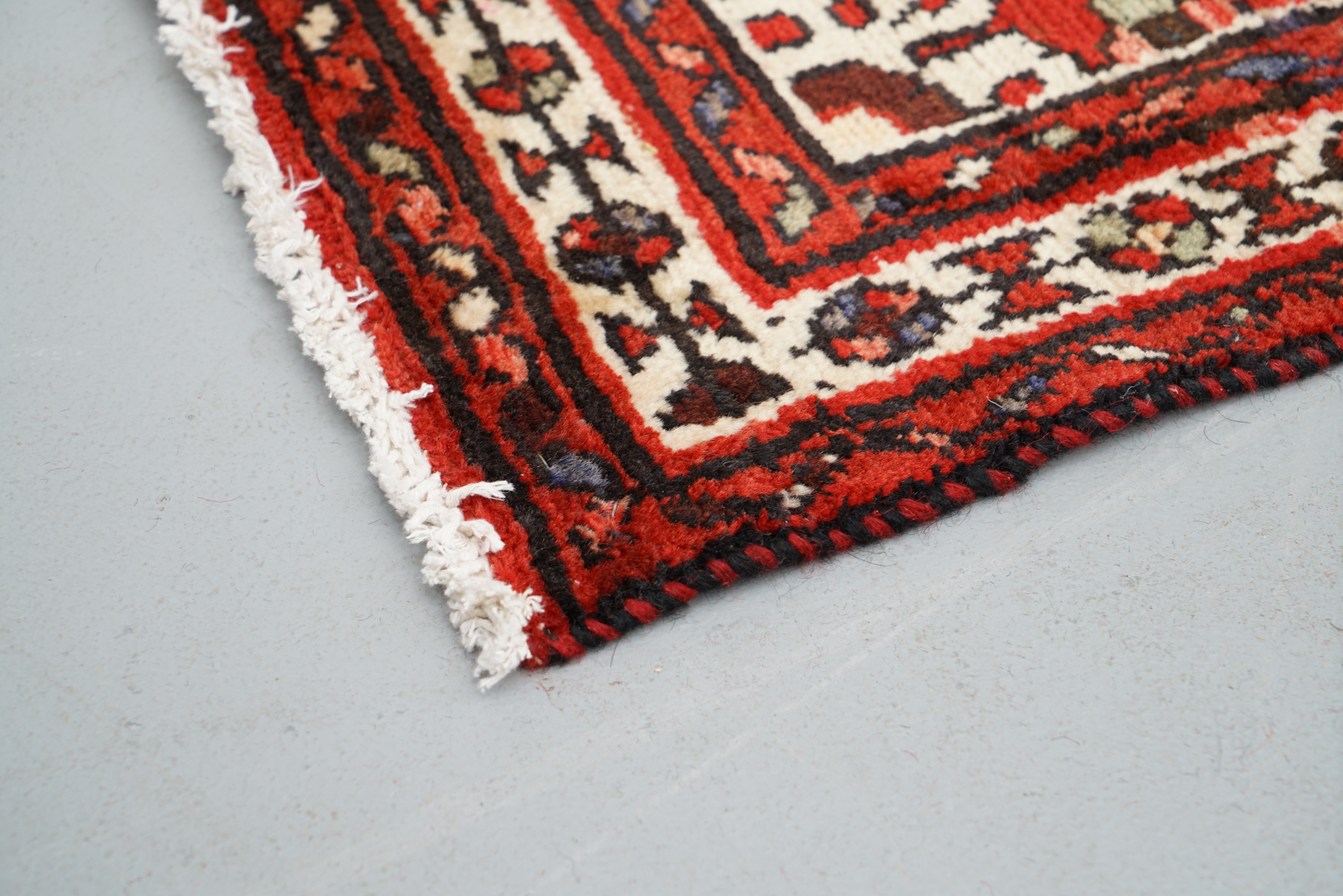 Hand-Knotted Persian Malayer Wool Carpet Runner