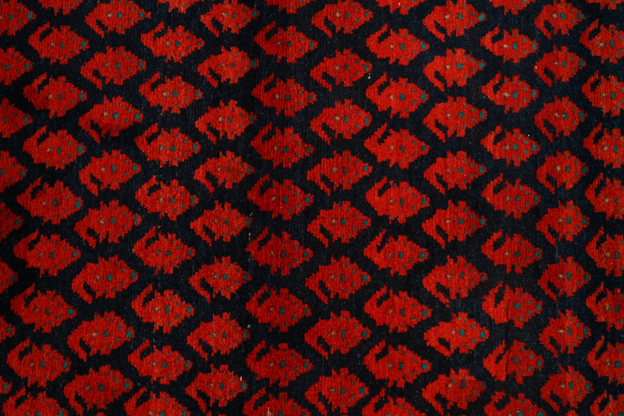 Hand-Knotted Mir-a-Boteh Wool Carpet Runner