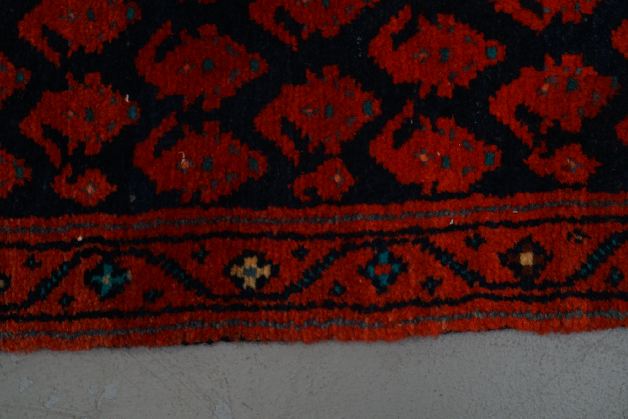 Hand-Knotted Mir-a-Boteh Wool Carpet Runner