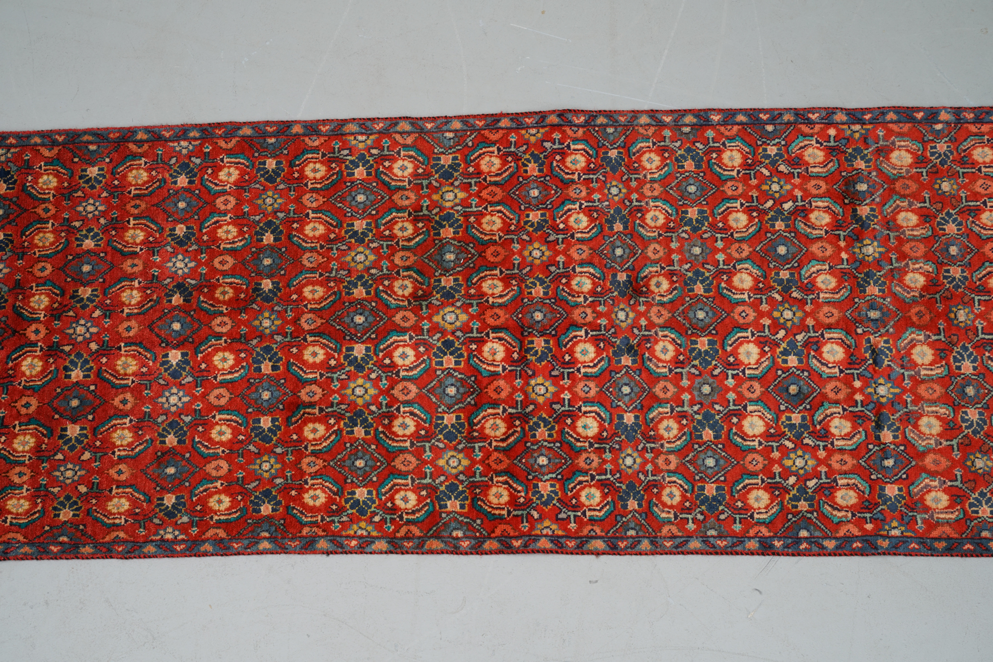 Hand-Knotted Persian Wool Carpet Runner