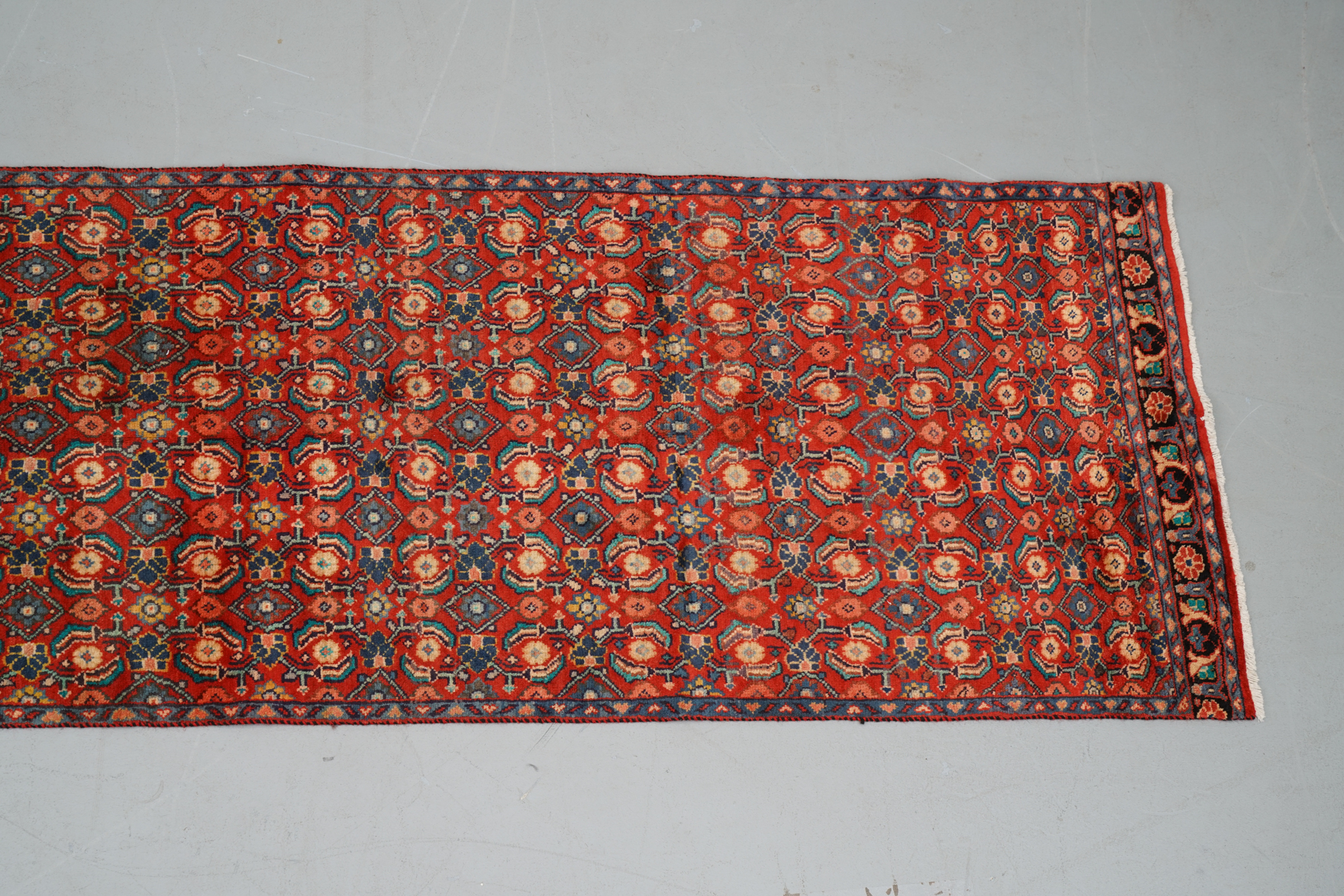 Hand-Knotted Persian Wool Carpet Runner