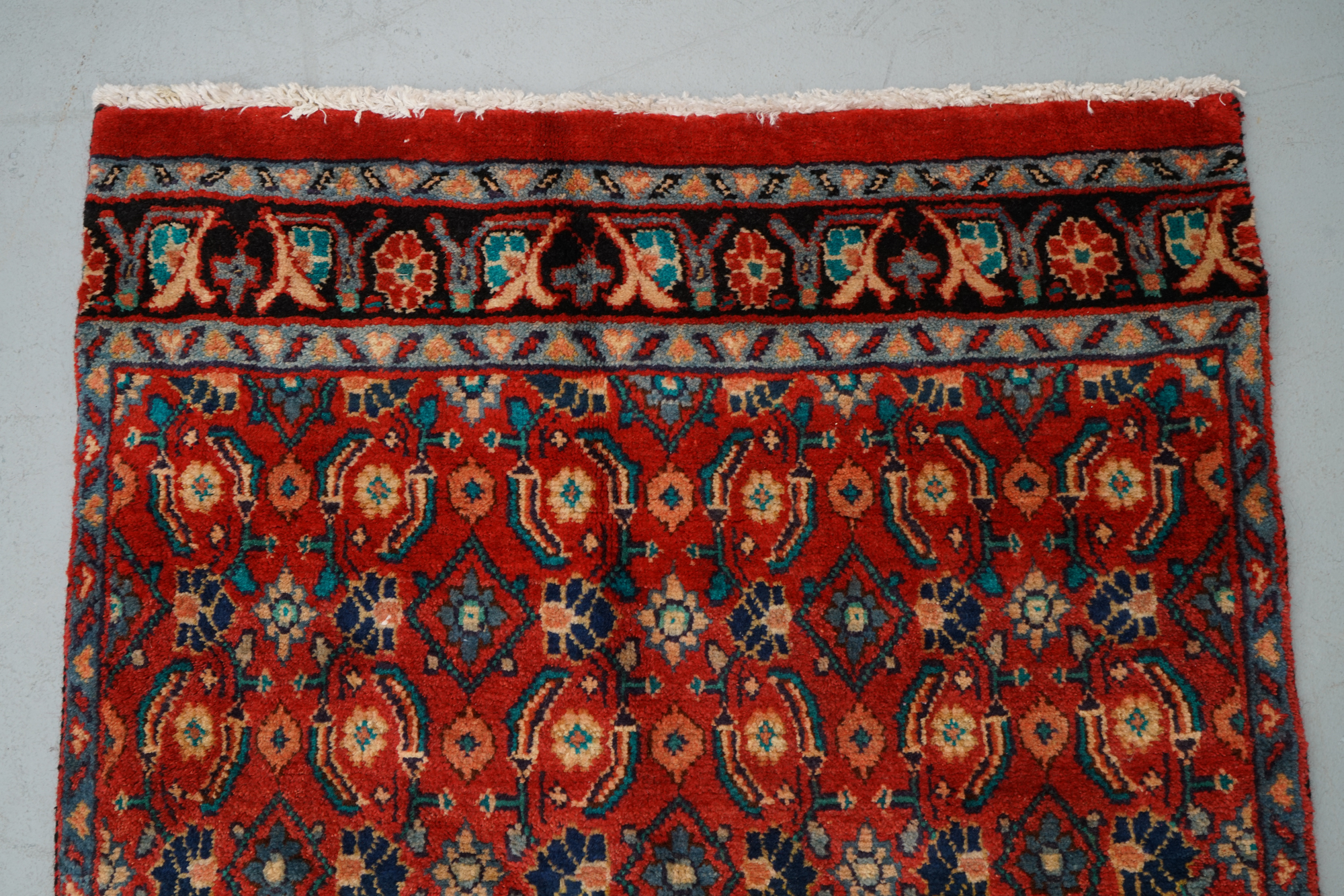Hand-Knotted Persian Wool Carpet Runner