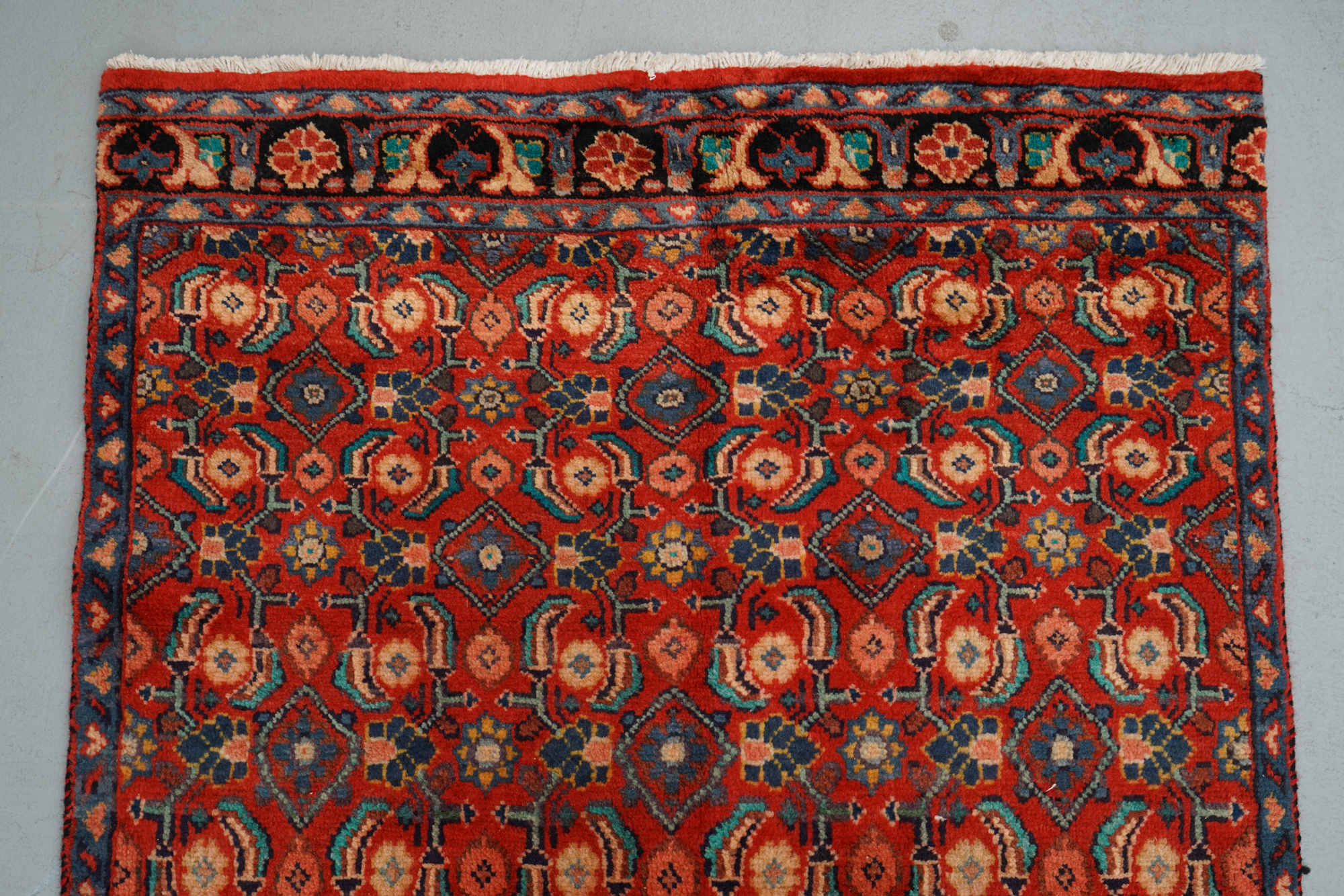 Hand-Knotted Persian Wool Carpet Runner