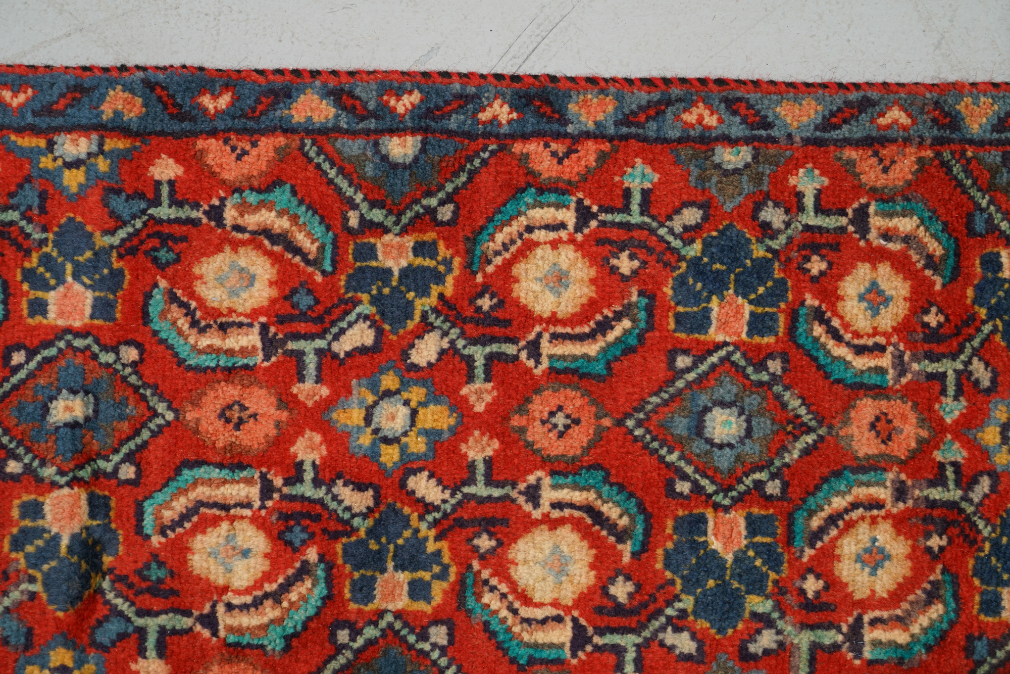 Hand-Knotted Persian Wool Carpet Runner