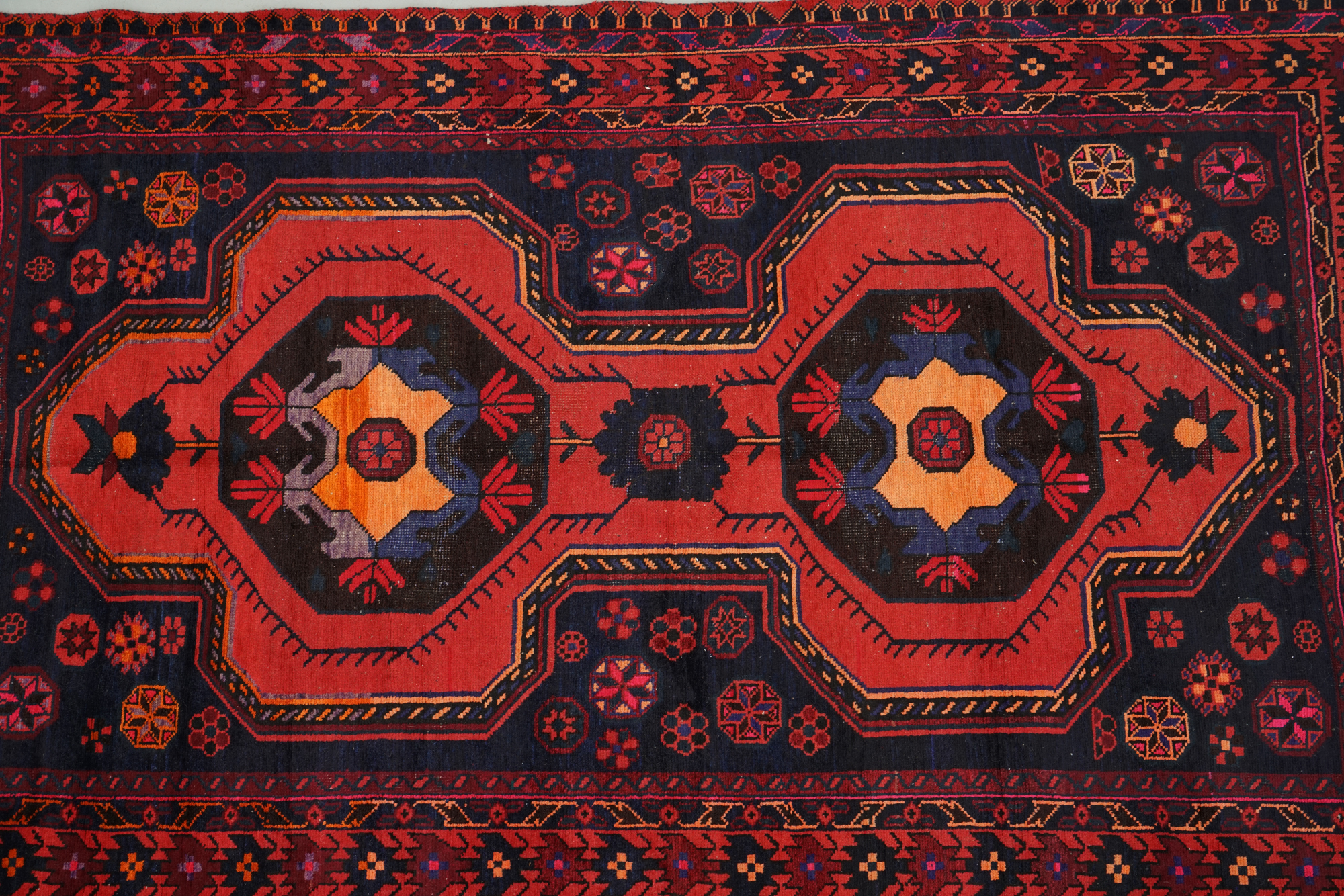 Hand-Knotted Caucasian Karabagh Wool Accent Rug