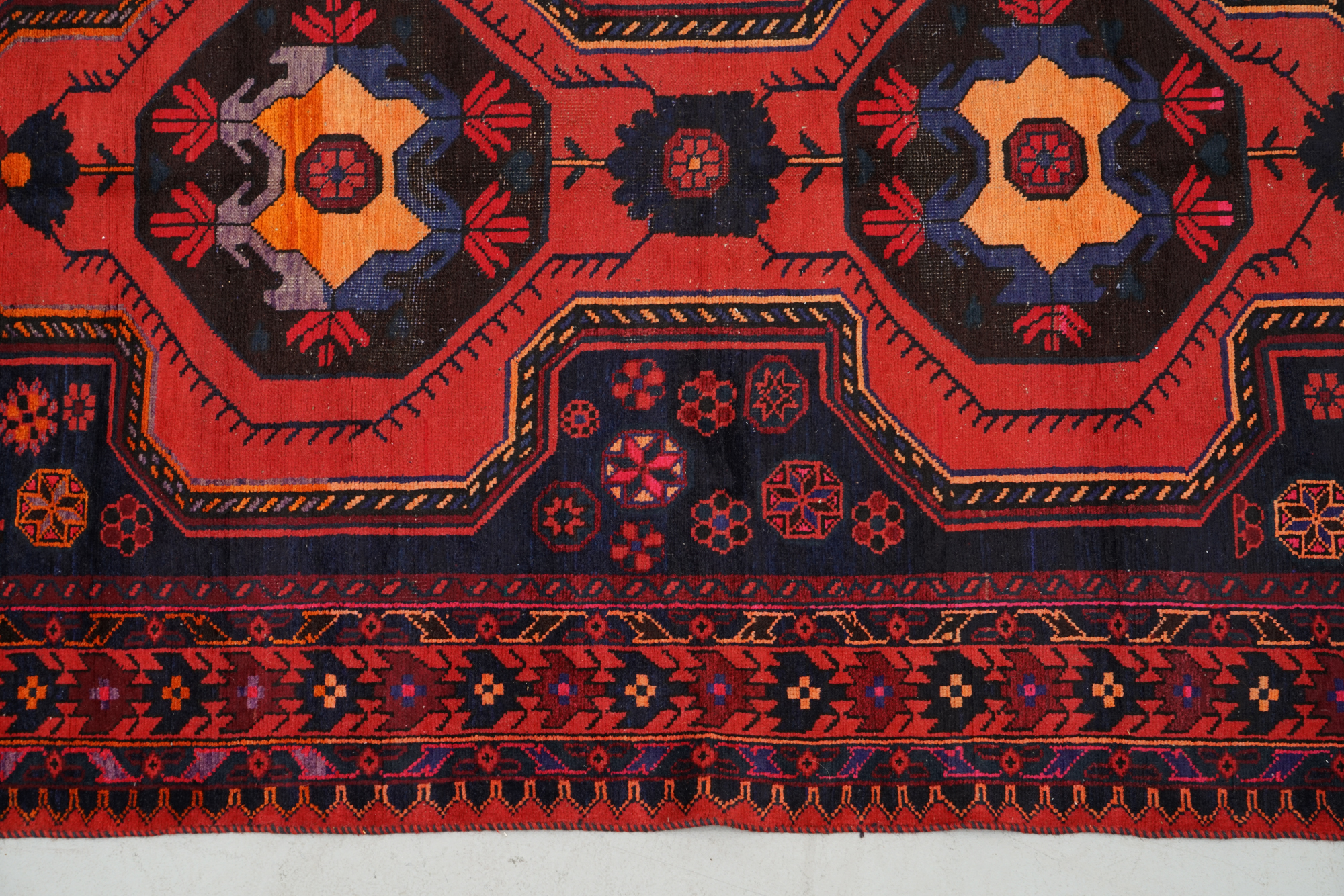 Hand-Knotted Caucasian Karabagh Wool Accent Rug