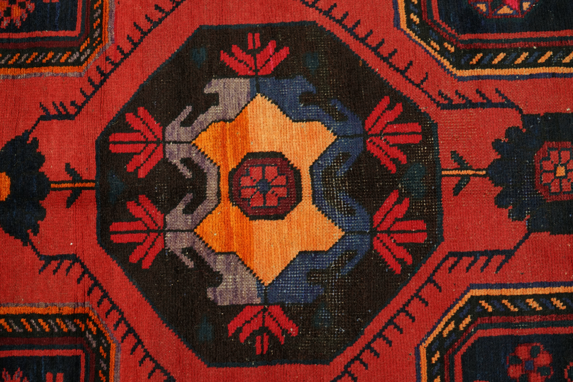 Hand-Knotted Caucasian Karabagh Wool Accent Rug