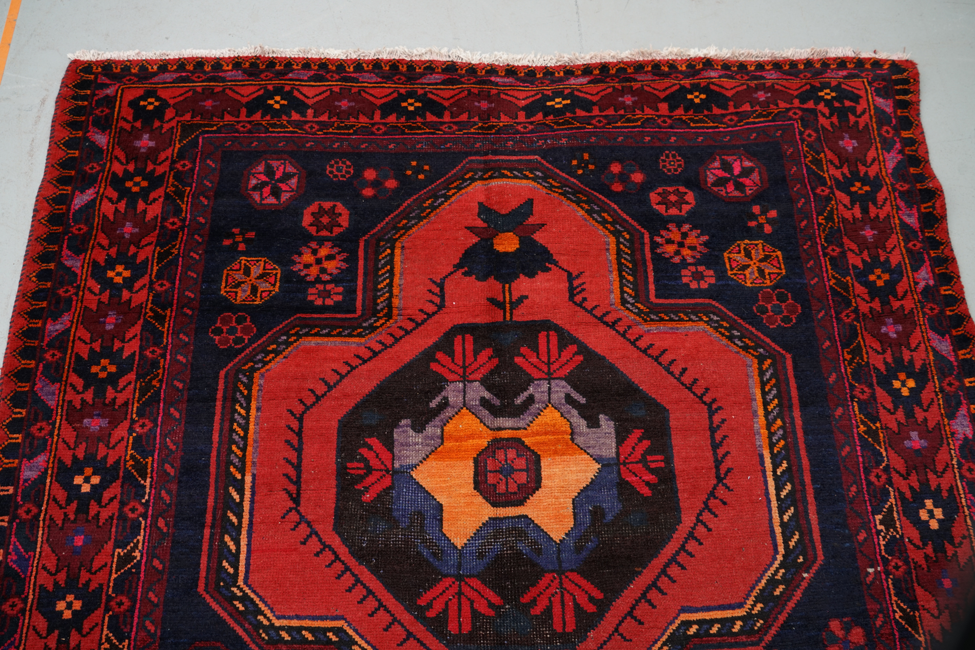 Hand-Knotted Caucasian Karabagh Wool Accent Rug