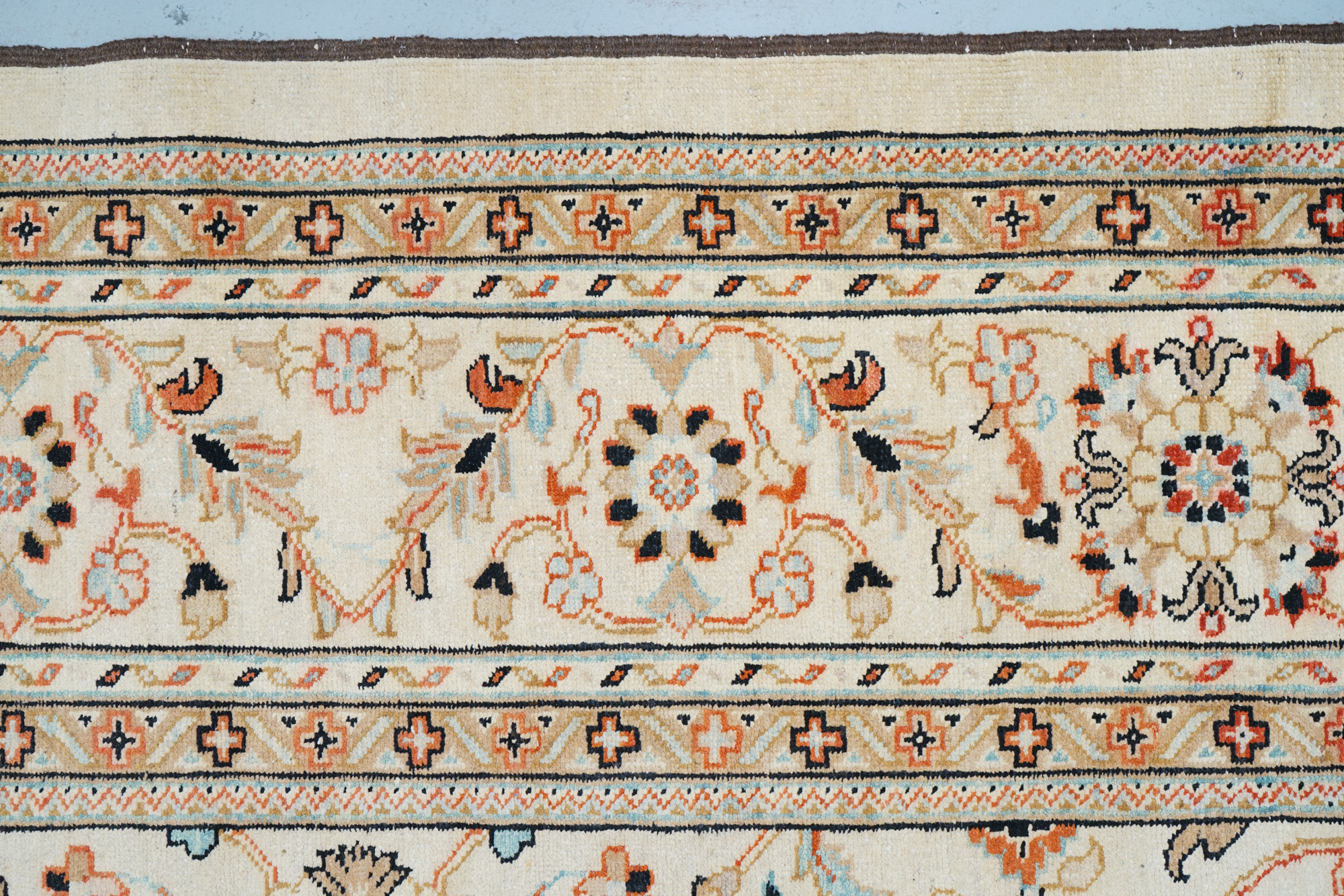 Hand-Knotted Indo-Persian "Vase" Wool Room Sized Rug