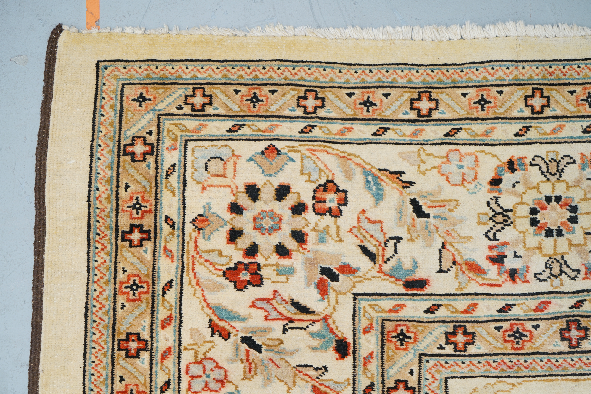Hand-Knotted Indo-Persian "Vase" Wool Room Sized Rug