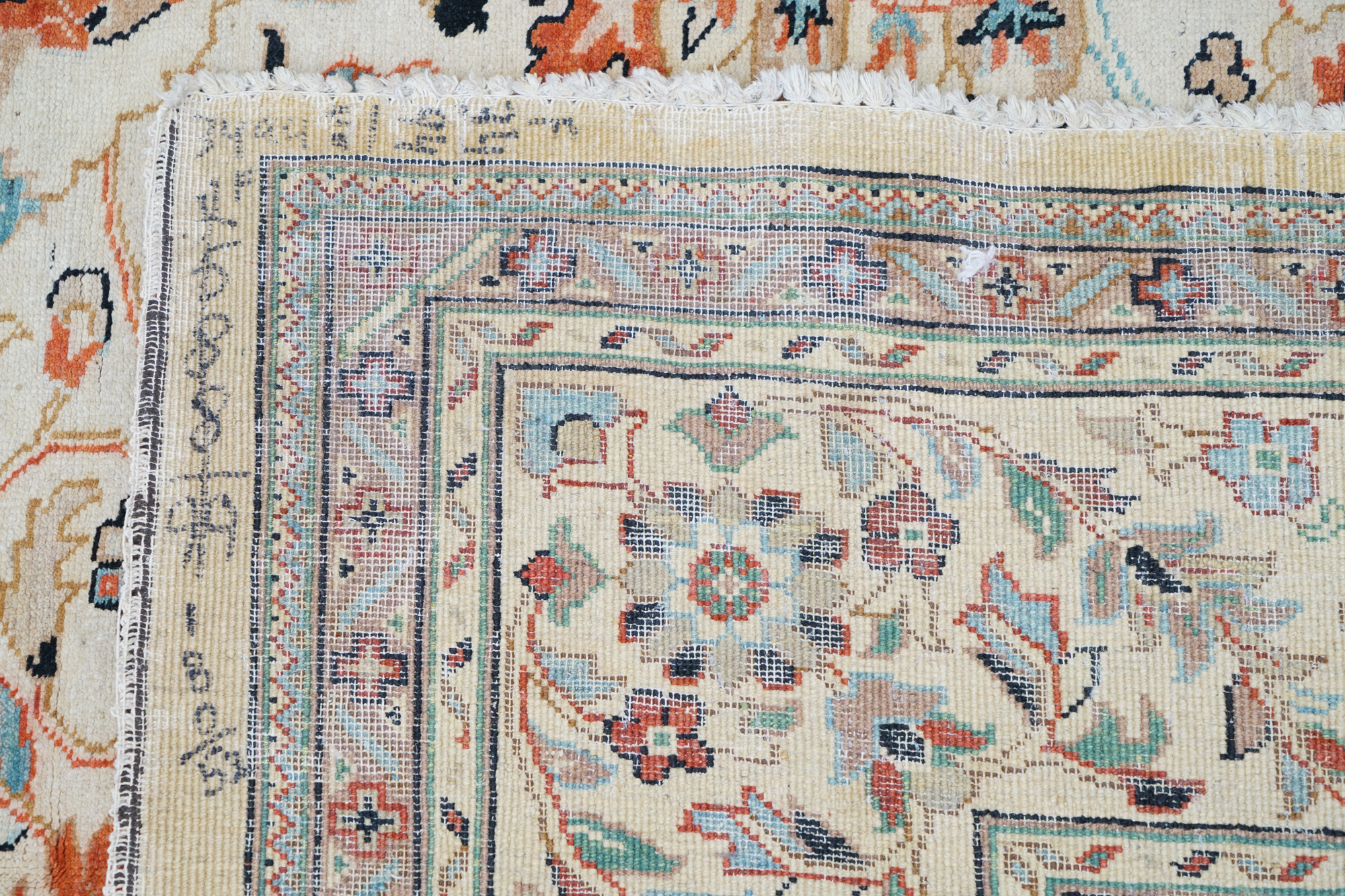 Hand-Knotted Indo-Persian "Vase" Wool Room Sized Rug