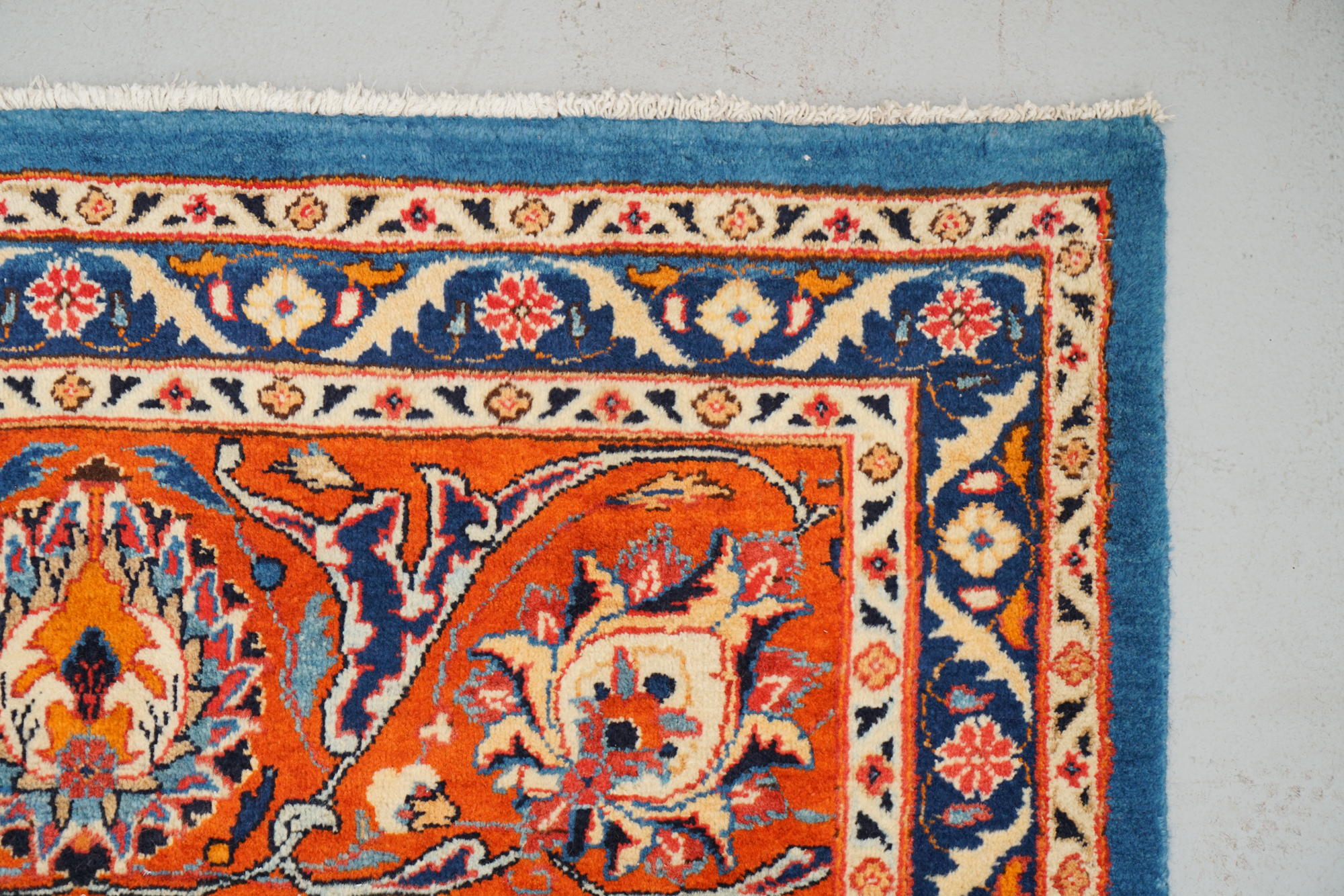 Hand-Knotted Persian Qom Wool Room Sized Rug