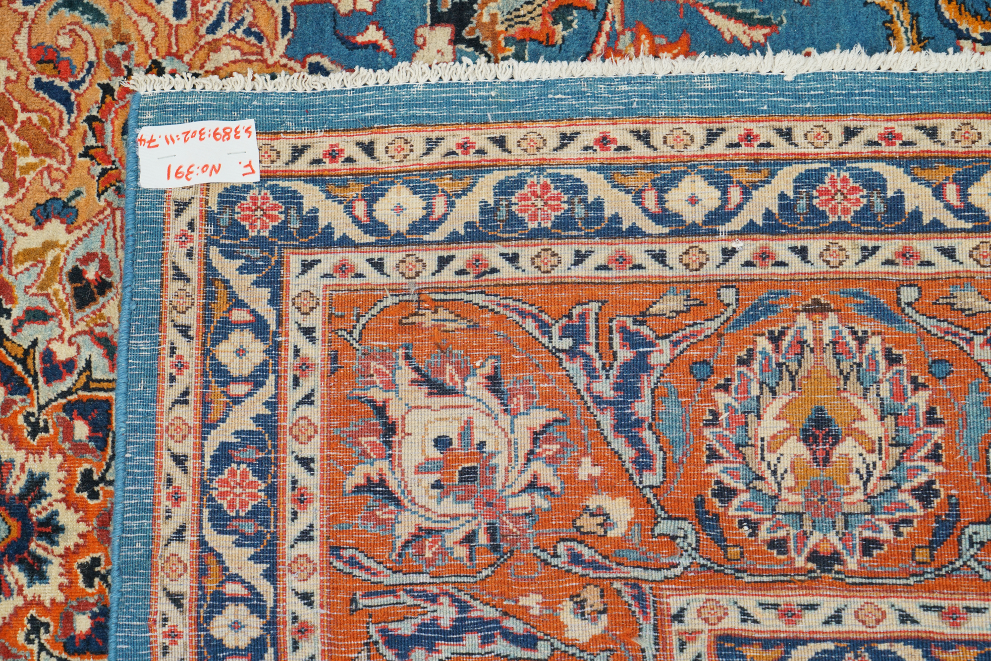 Hand-Knotted Persian Qom Wool Room Sized Rug