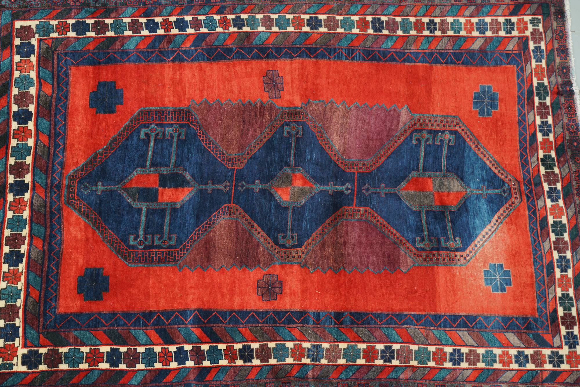 Hand-Knotted Caucasian Wool Area Rug