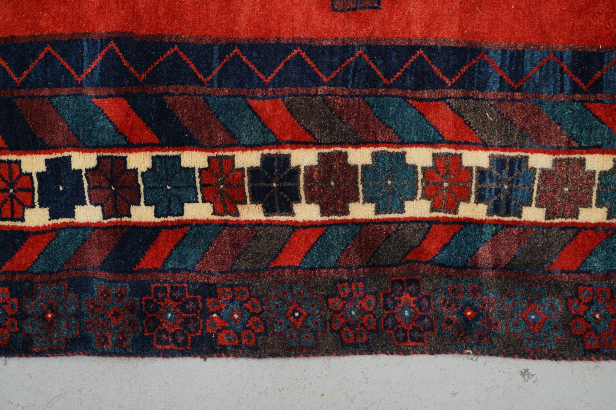 Hand-Knotted Caucasian Wool Area Rug