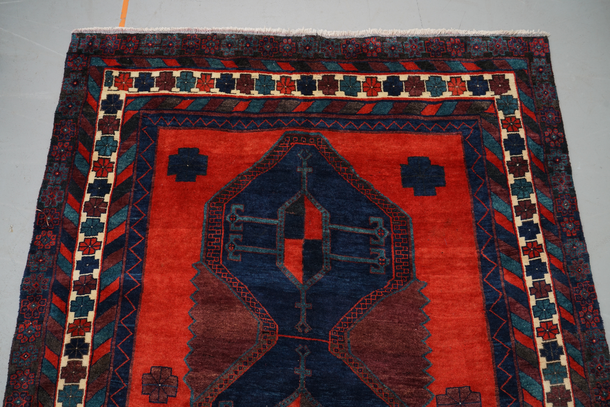 Hand-Knotted Caucasian Wool Area Rug
