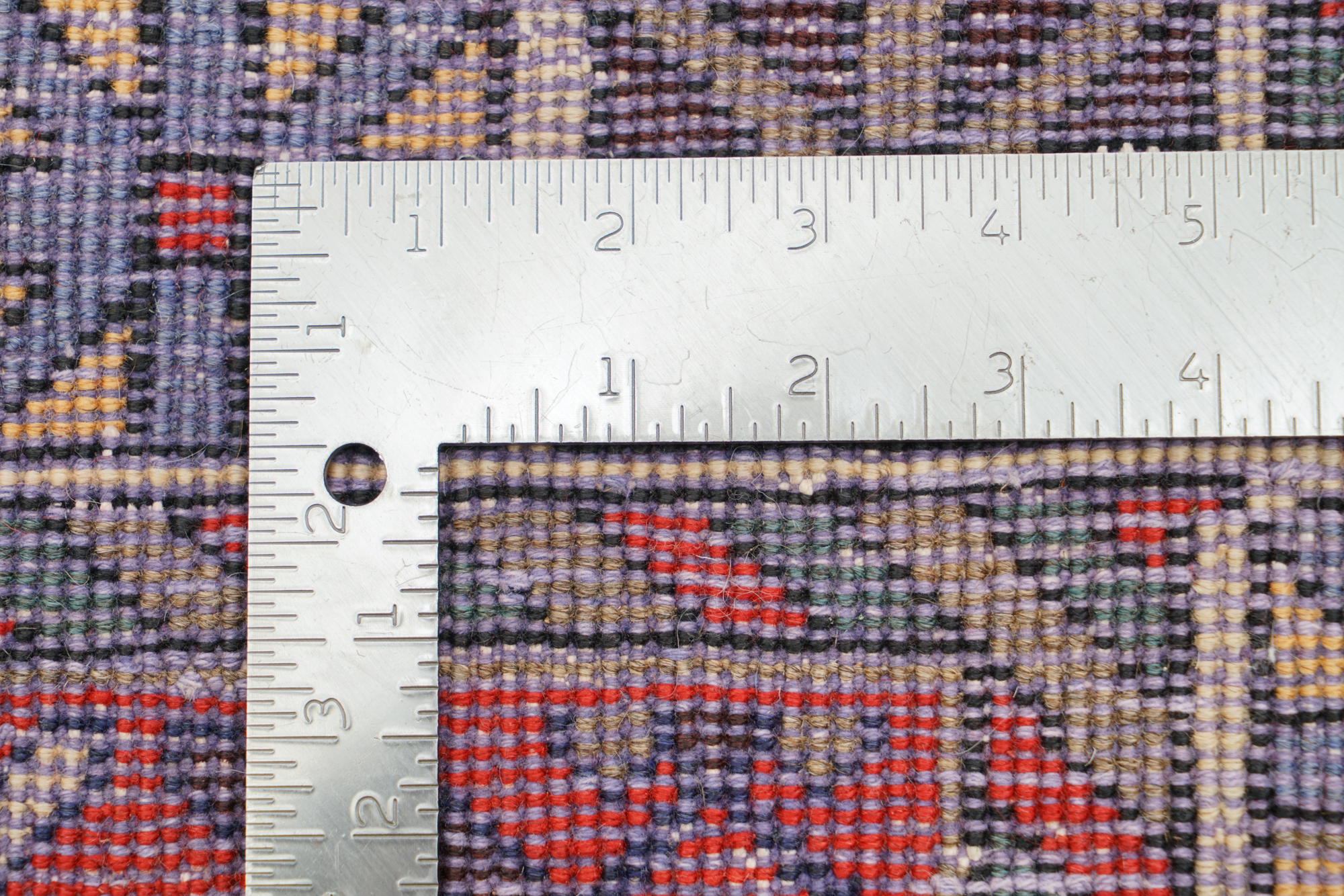 Hand-Knotted Inscribed Garden Panel Wool Area Rug