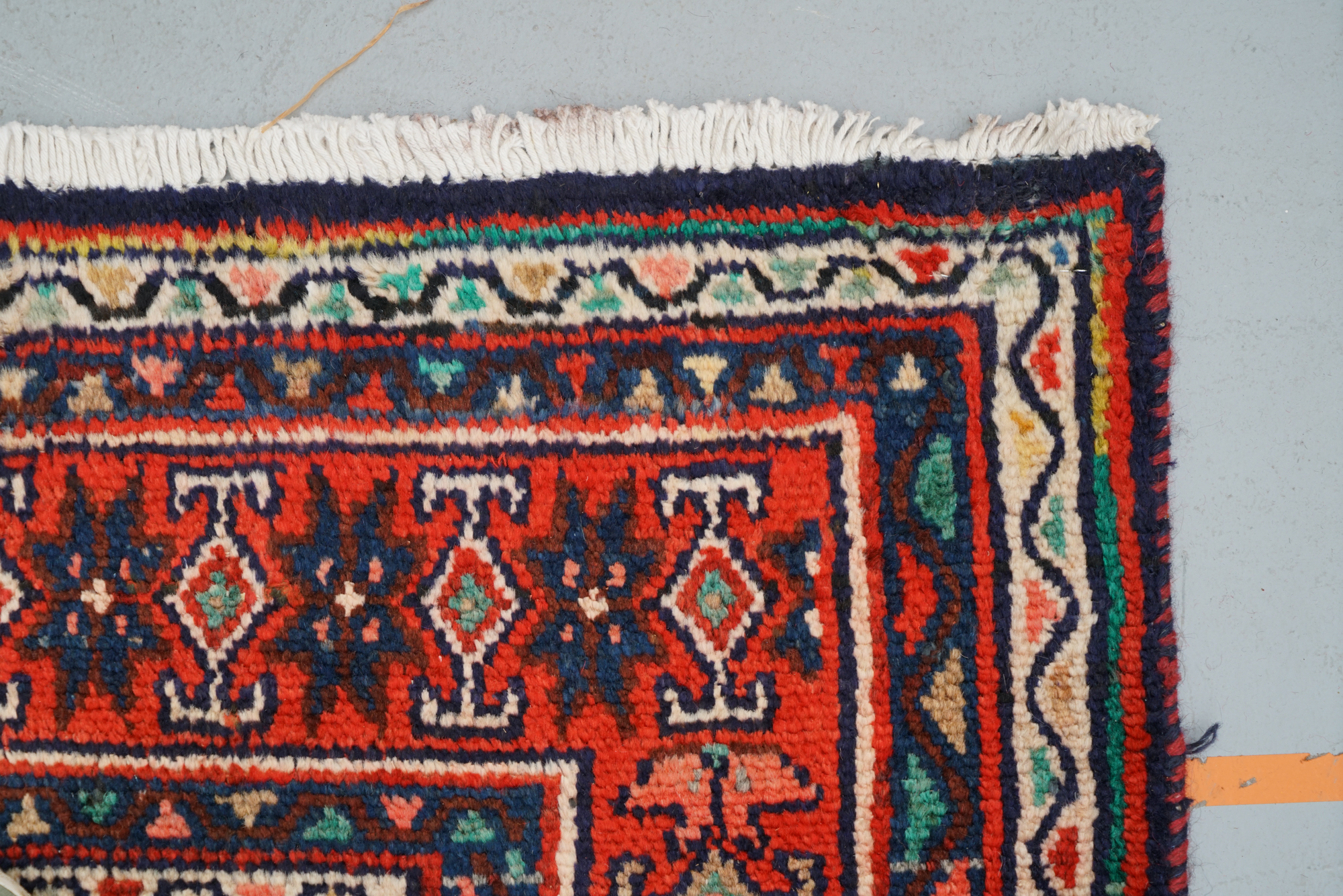 Hand-Knotted Persian Hamadan Wool Area Rug