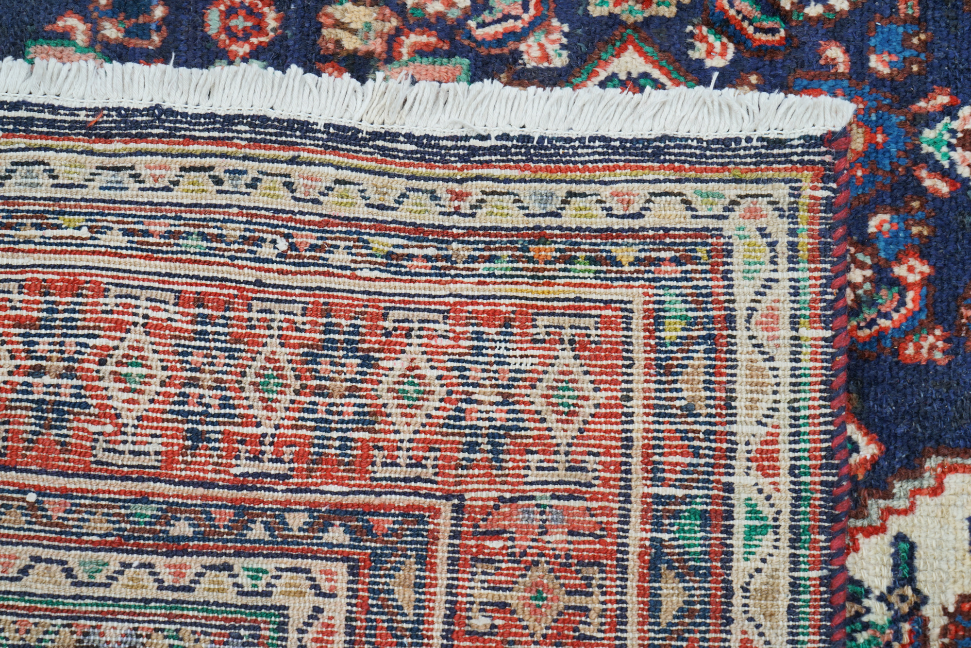 Hand-Knotted Persian Hamadan Wool Area Rug