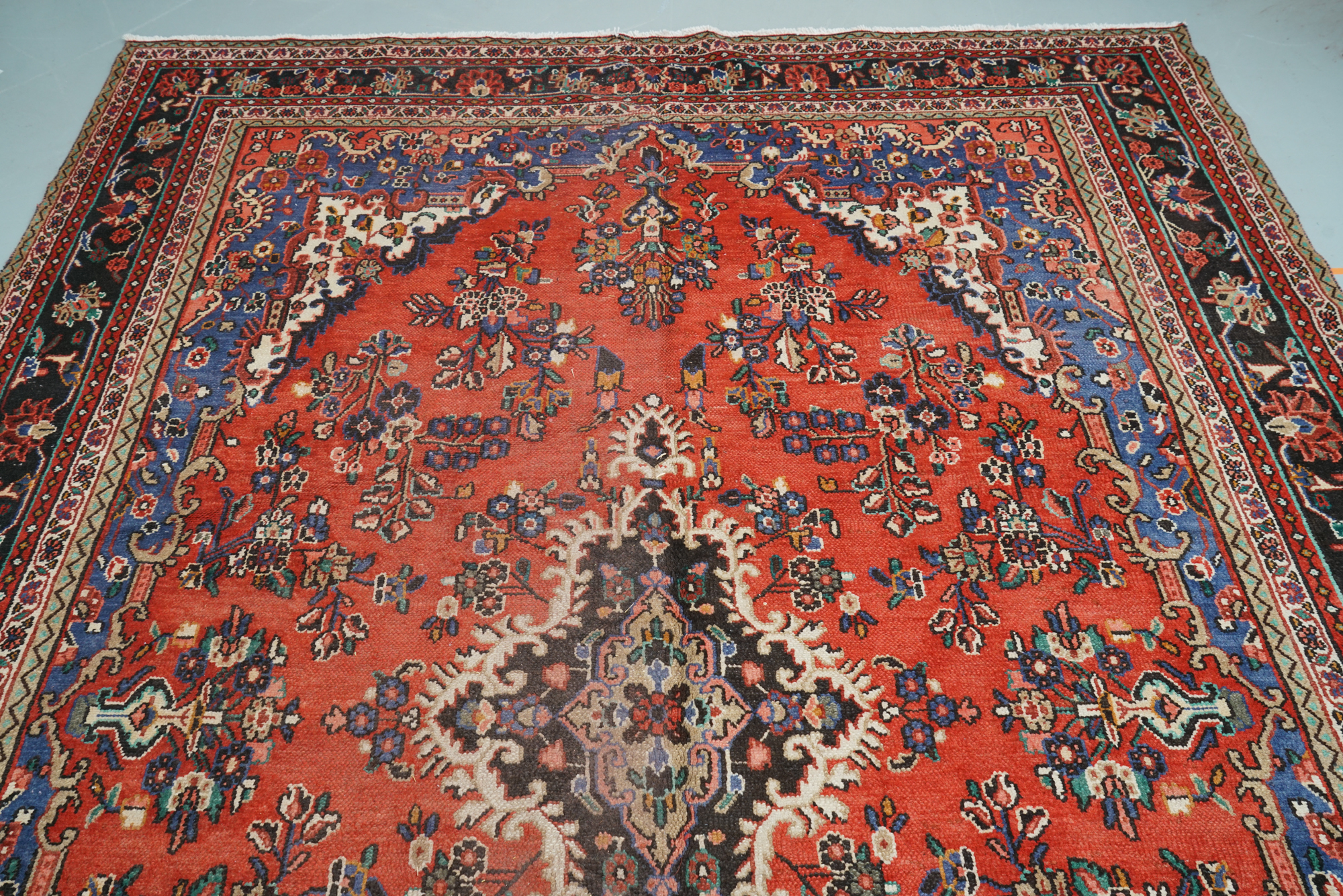 Hand-Knotted Persian Malayer Wool Room Sized Rug