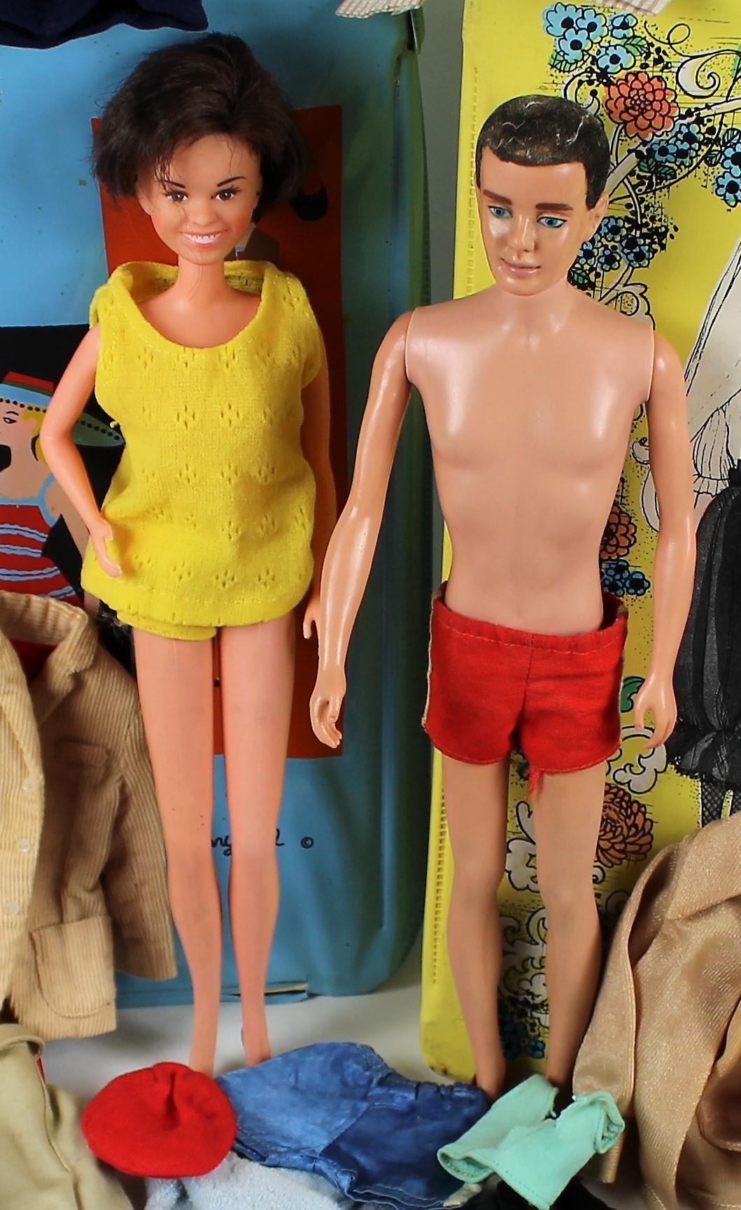 Original Mattel 1960 Ken Doll, Clothes, Doll Case and More