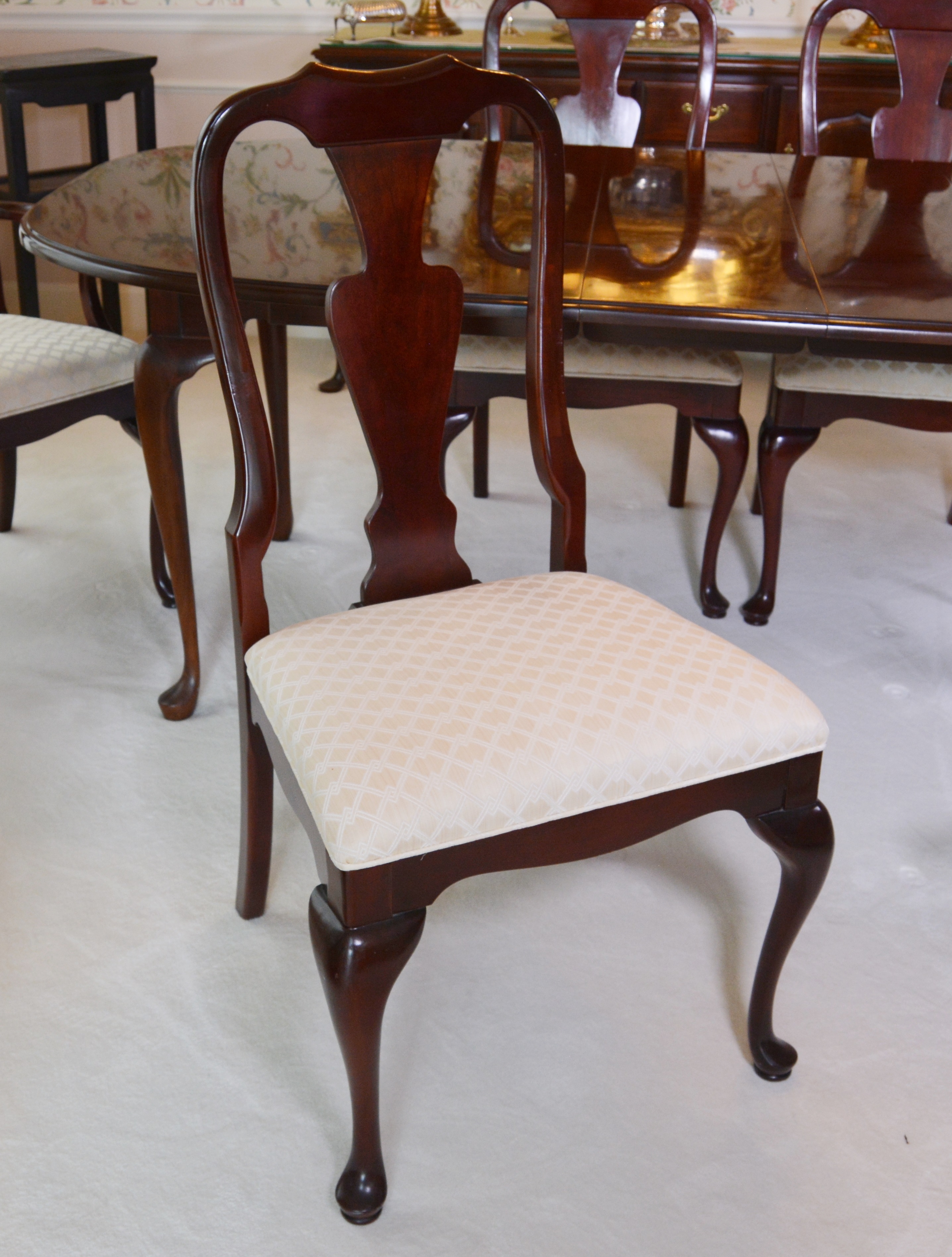 Queen Anne Style Dining Table and Chairs by Pennsylvania Classics, Inc.