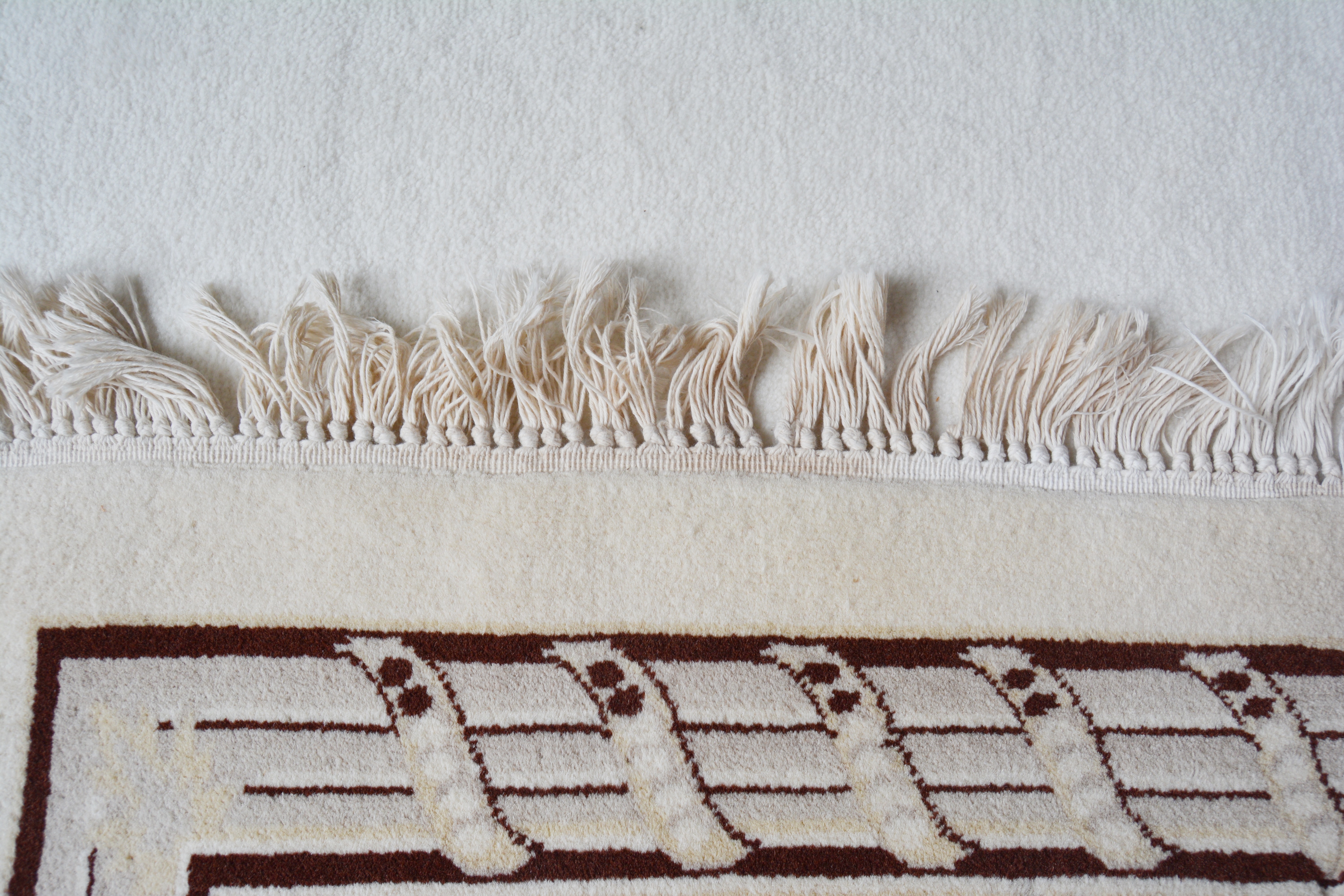 Finely Hand-Knotted Signed Aubusson Inspired Wool Area Rug