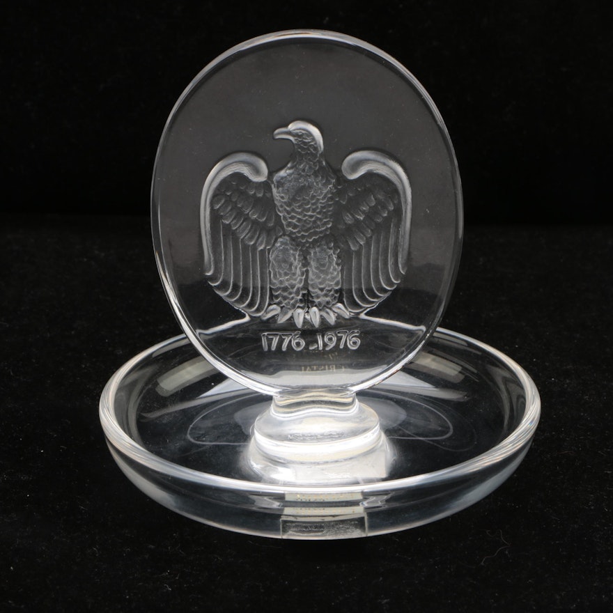 Lalique Bicentennial Crystal "Aigle" Pin Tray