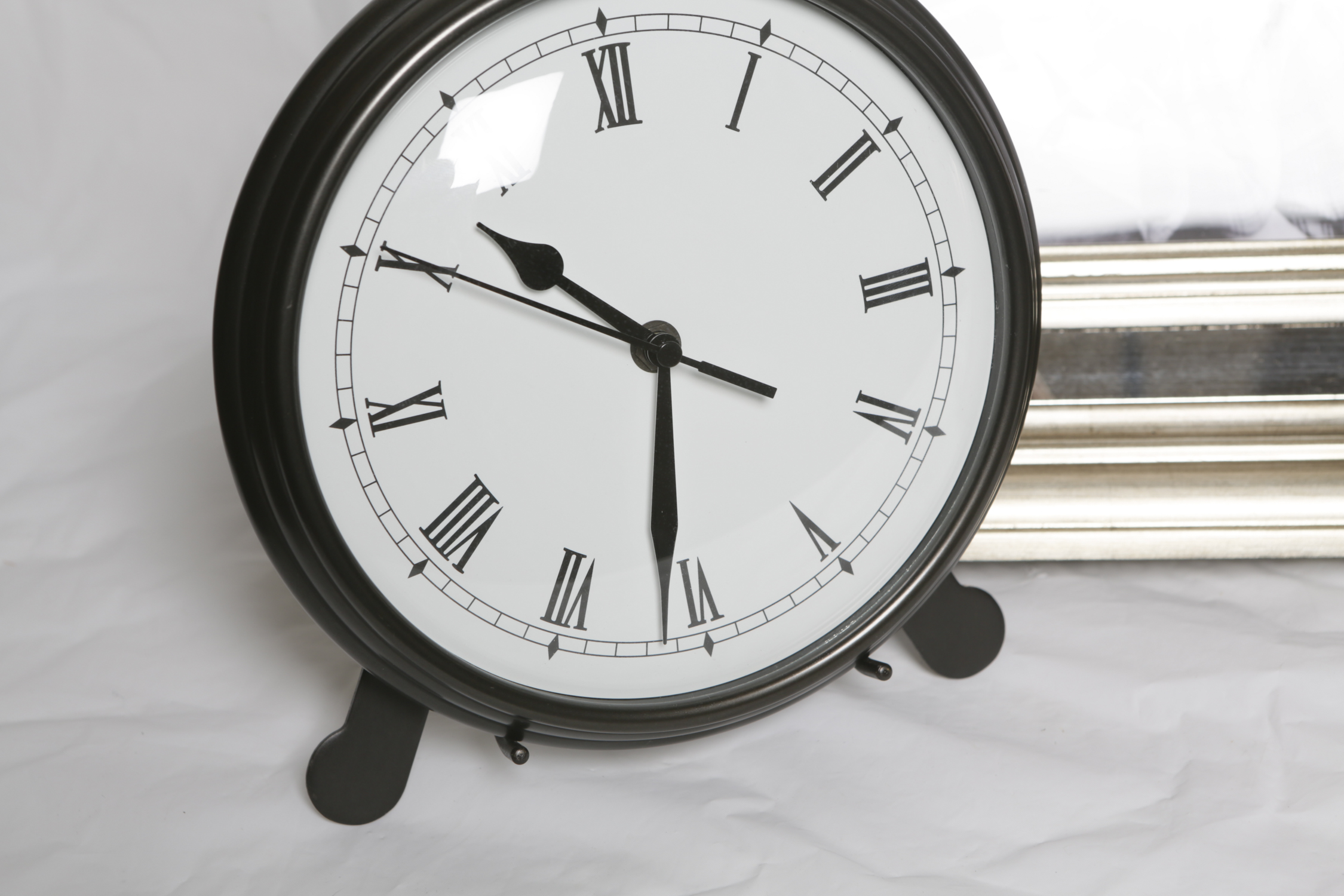 Pottery Barn "Pocket Watch" Clock with Mirrored Picture Frames