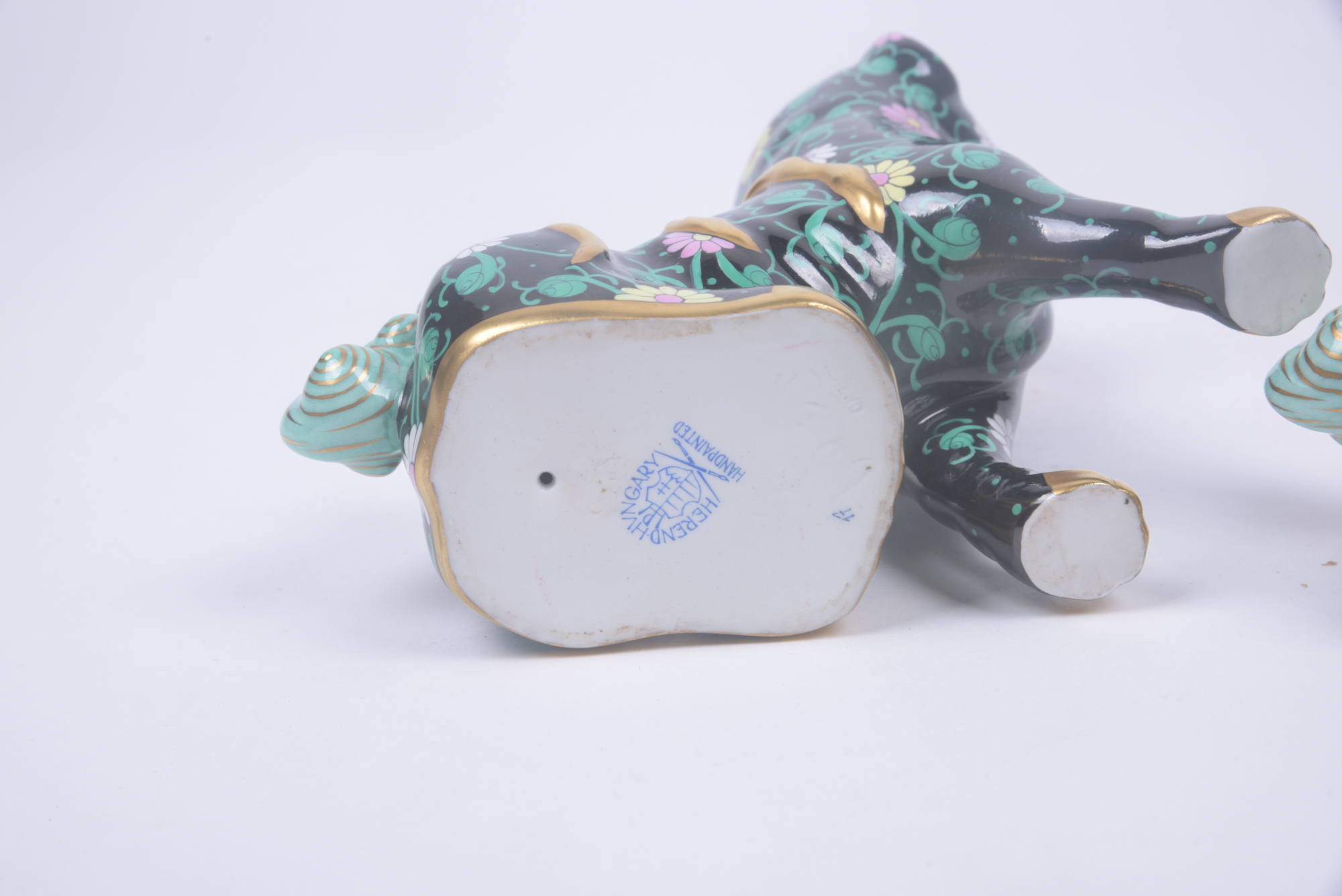 Herend Hungary Hand-Painted Guardian Lion Figurines