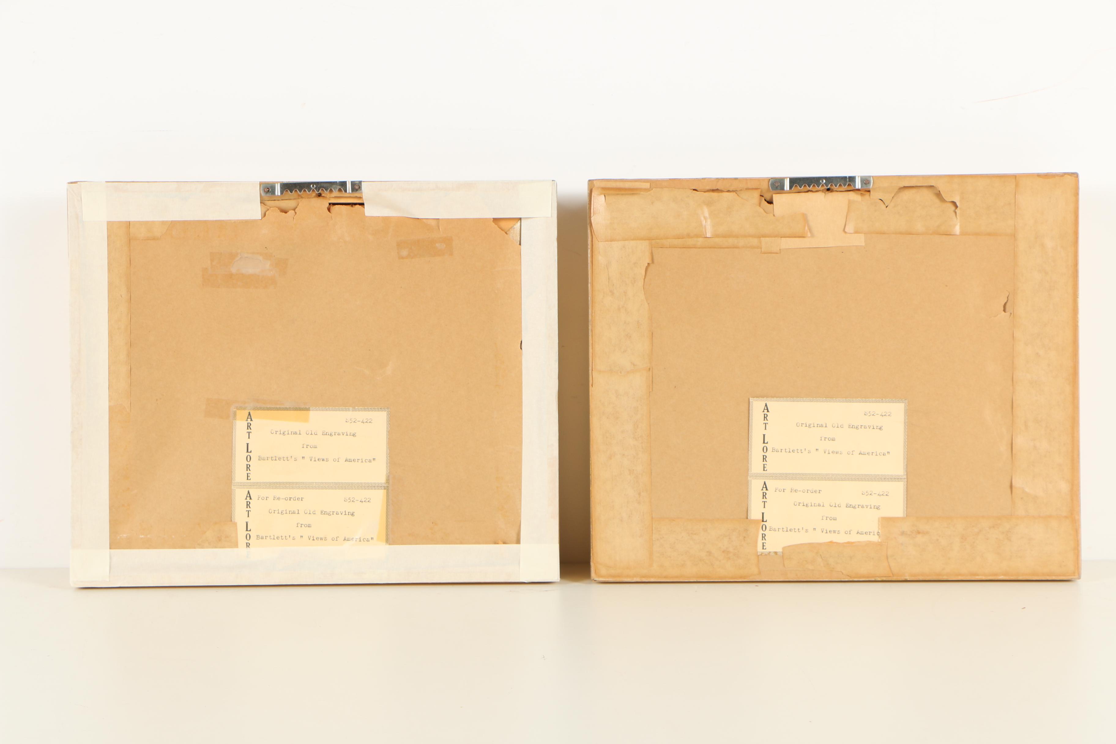 After William Henry Bartlett 19th Century Hand-Colored Engravings