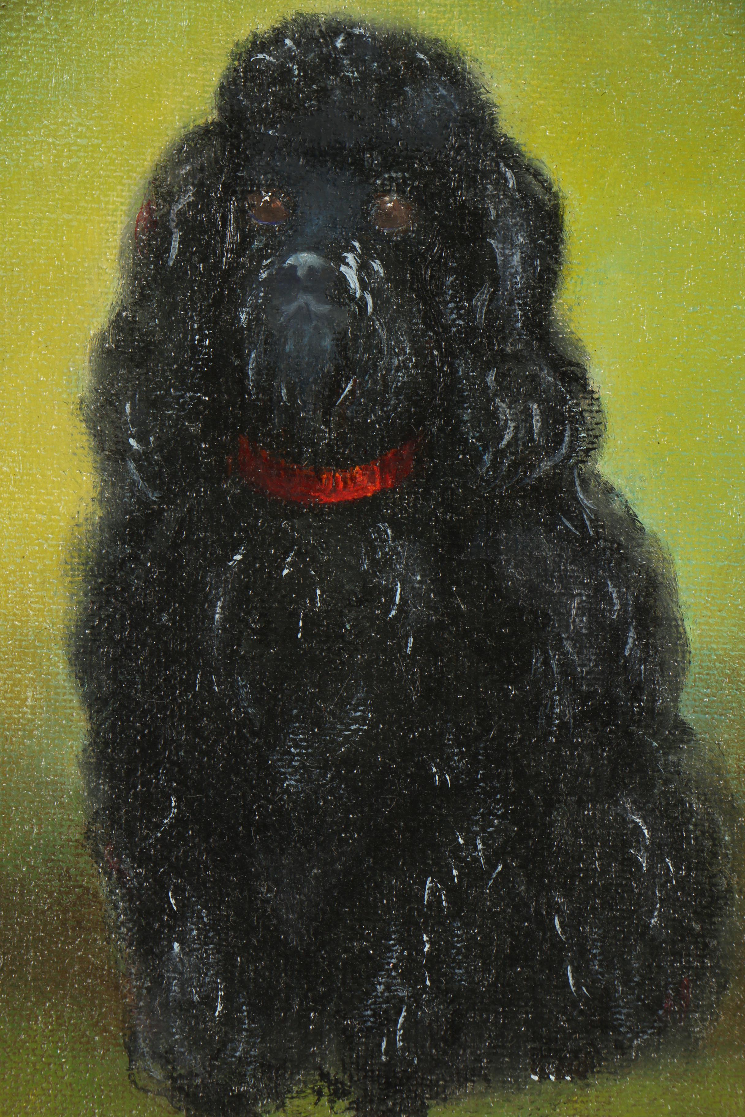 Maxine Doyle Mid 20th Century Batik and Oil Paintings of Poodles