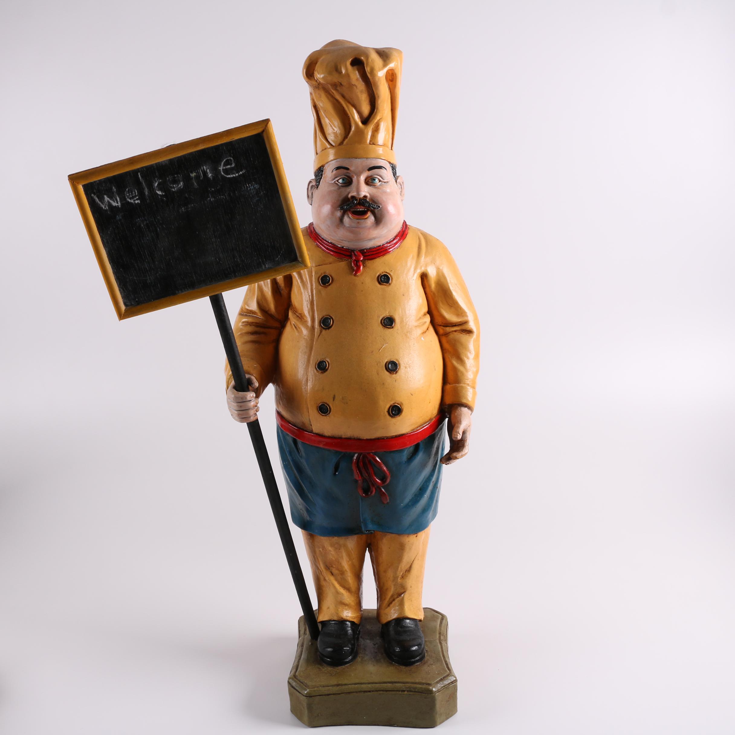 Chef Welcome Sign Composite Sculpture